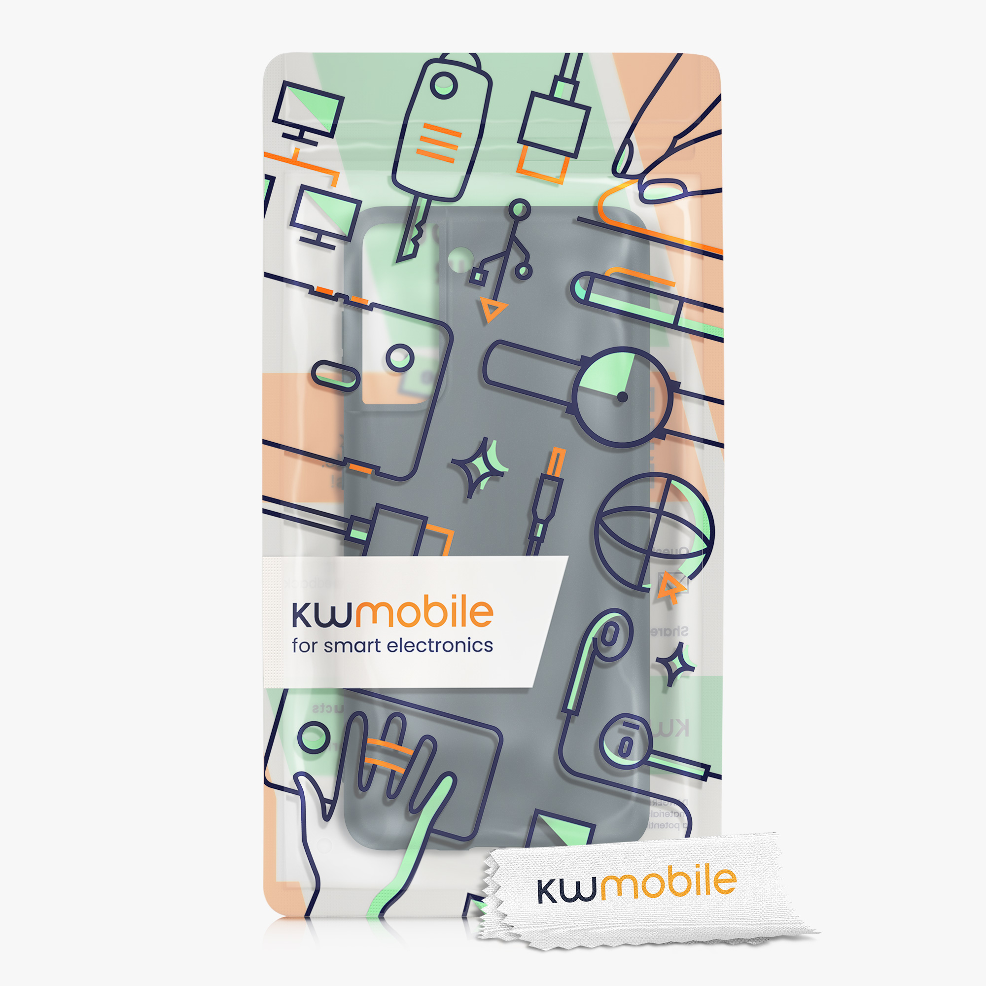 Kryt na mobil Galaxy S21 kwmobile Soft Cover tmavě šedá Dark Slate