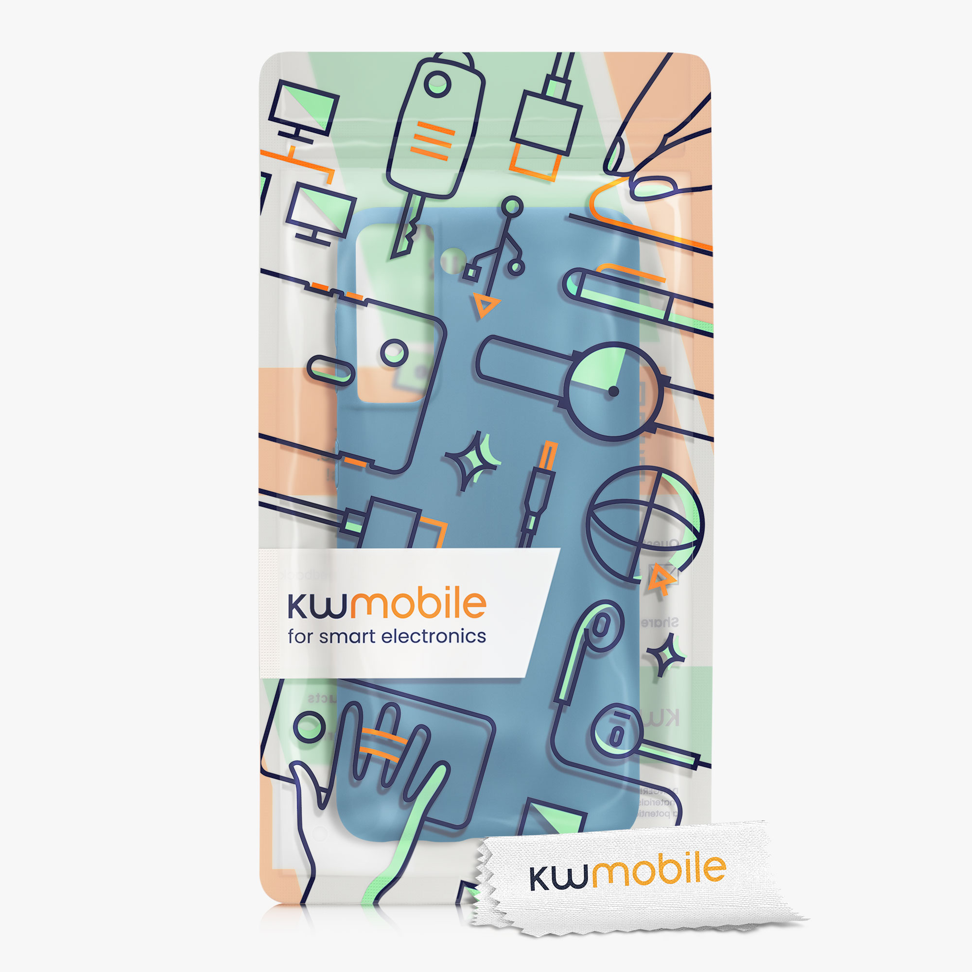 Kryt na mobil Samsung Galaxy S21 kwmobile TPU modrý Blue Reef