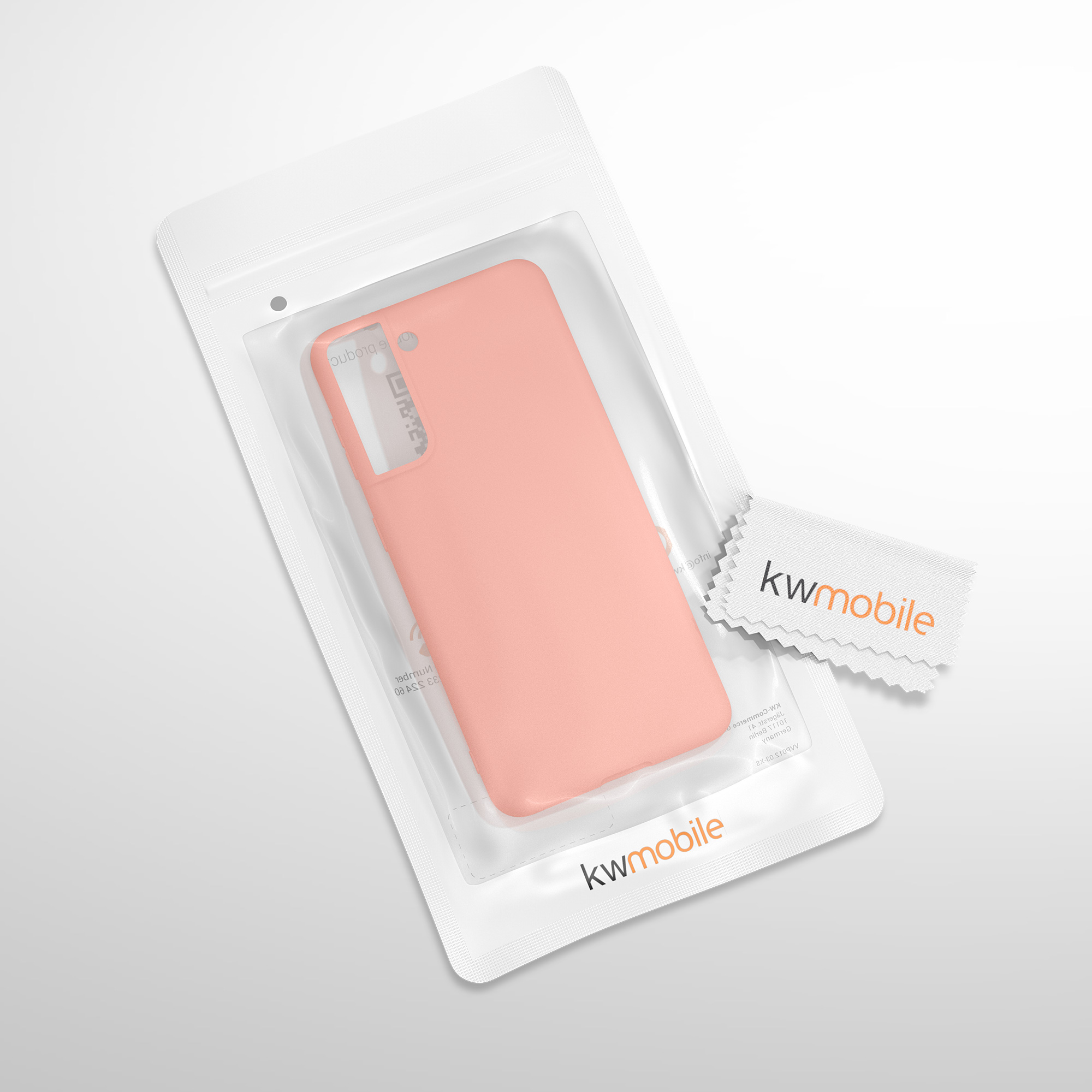 Kryt na mobil Samsung Galaxy S21 kwmobile TPU matně korálový