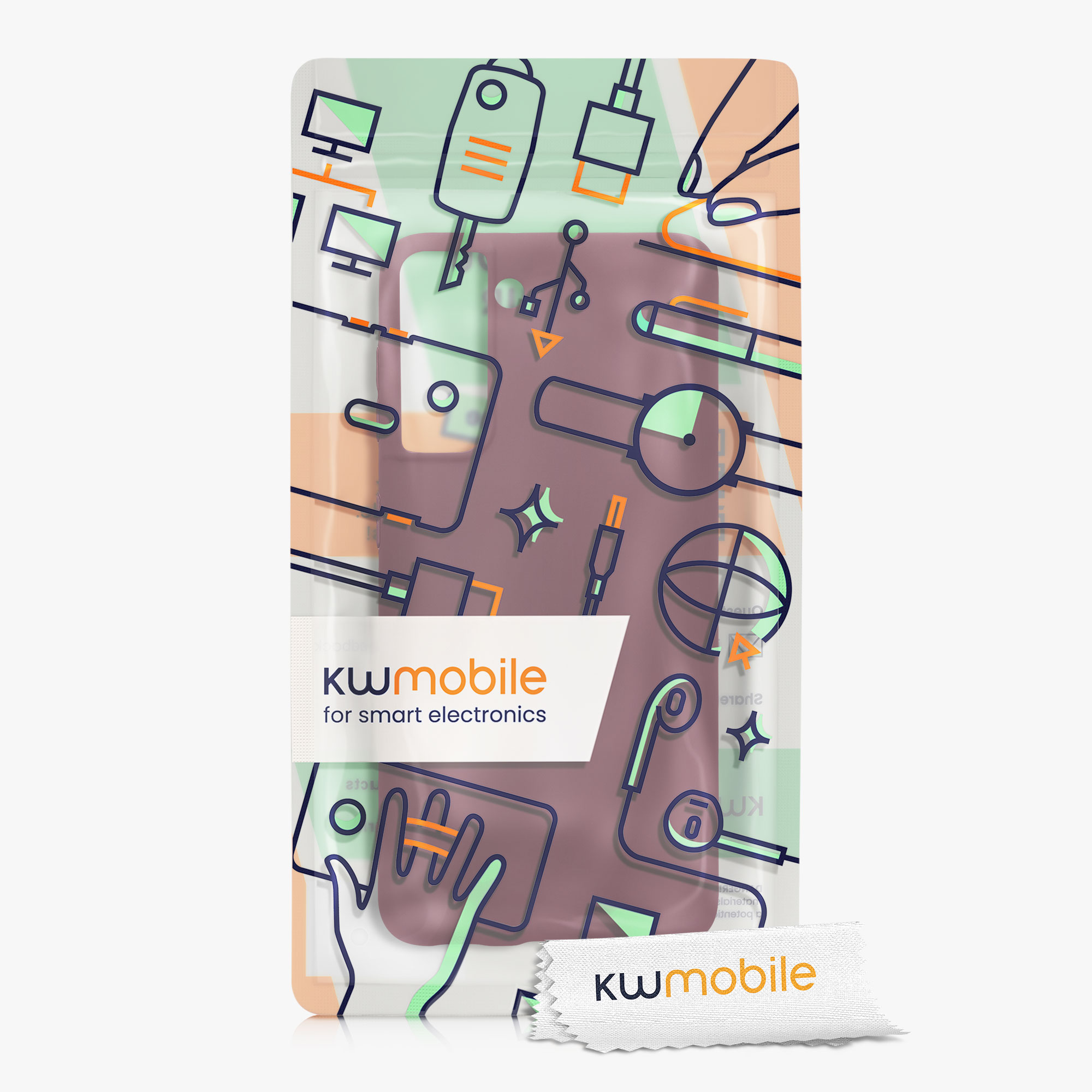 Kryt na mobil Galaxy S21 kwmobile Soft Cover vínově fialová