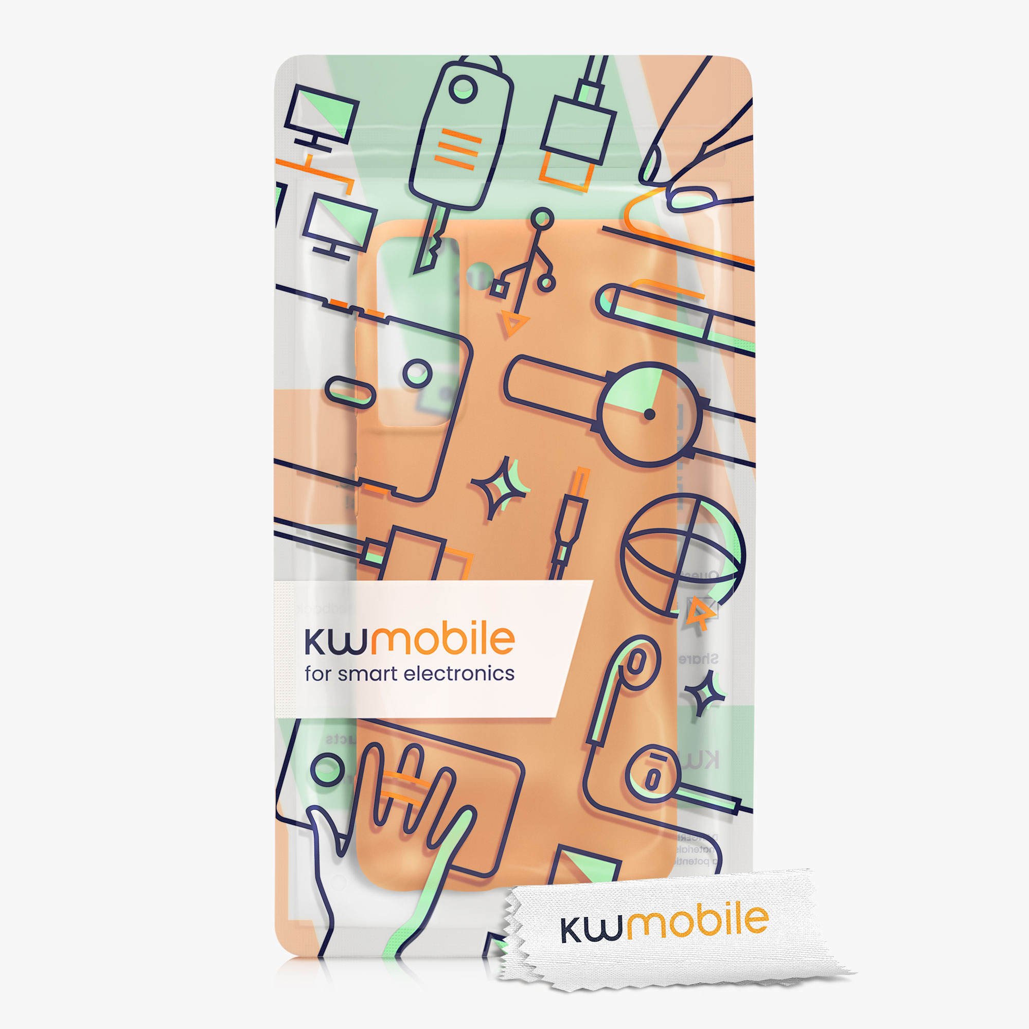Kryt na mobil Galaxy S21 kwmobile Soft Cover ovocně oranžová