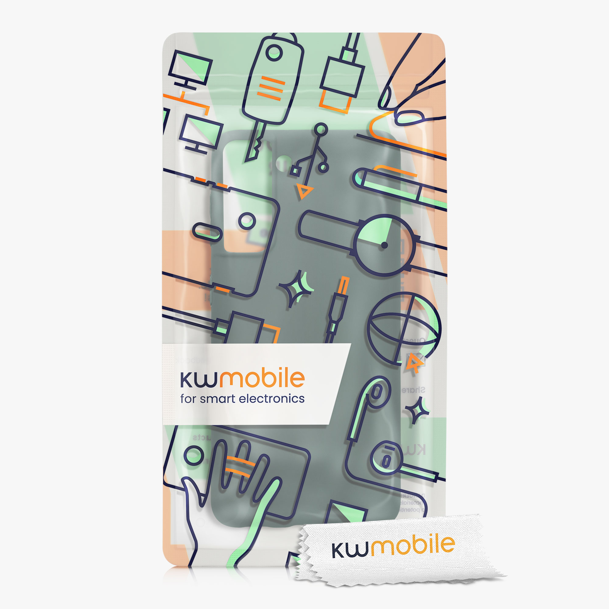 Kryt na mobil Galaxy S21 kwmobile Soft Cover modrozelená