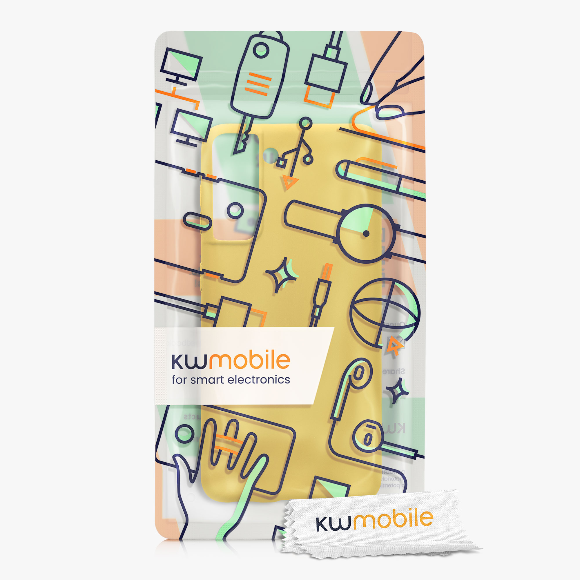 Kryt na mobil Samsung Galaxy S21 kwmobile TPU zářivě žlutý
