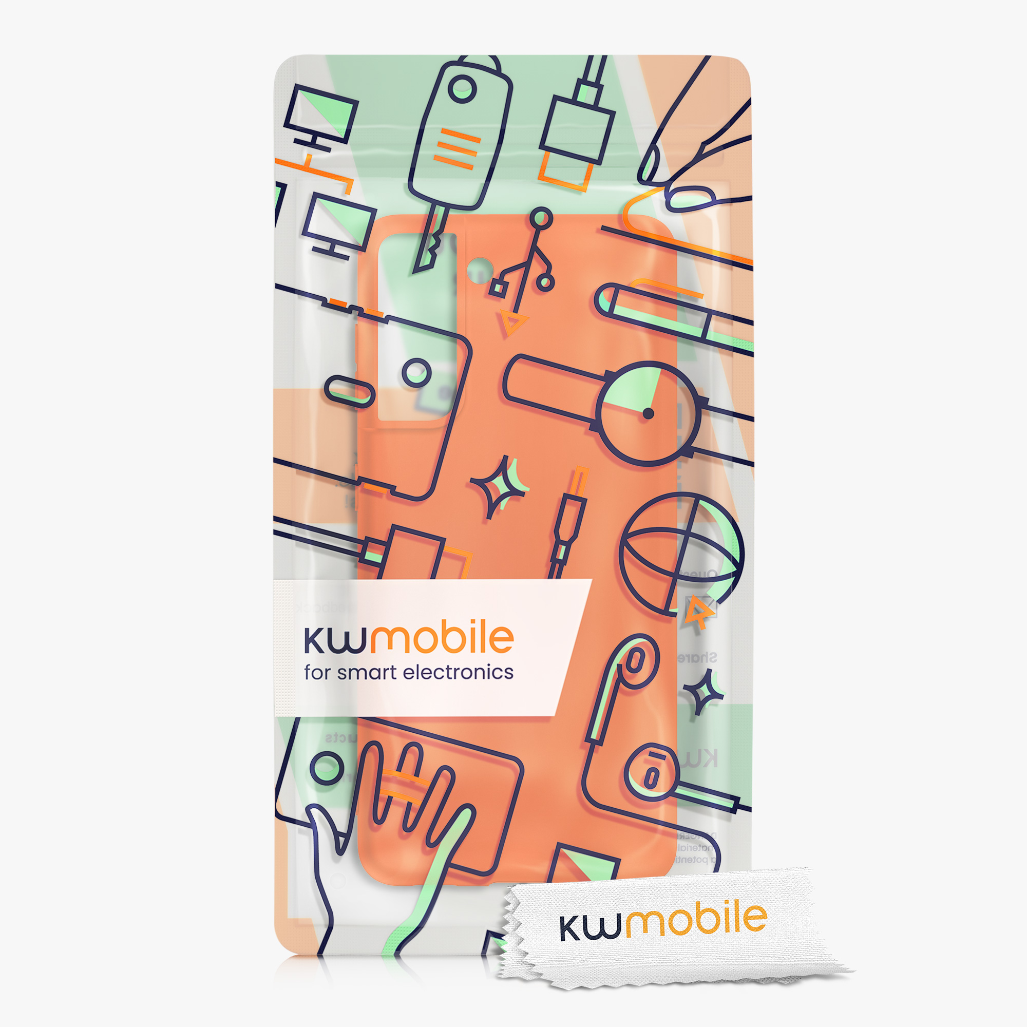 Kryt na mobil Samsung Galaxy S21 kwmobile TPU Neon Orange