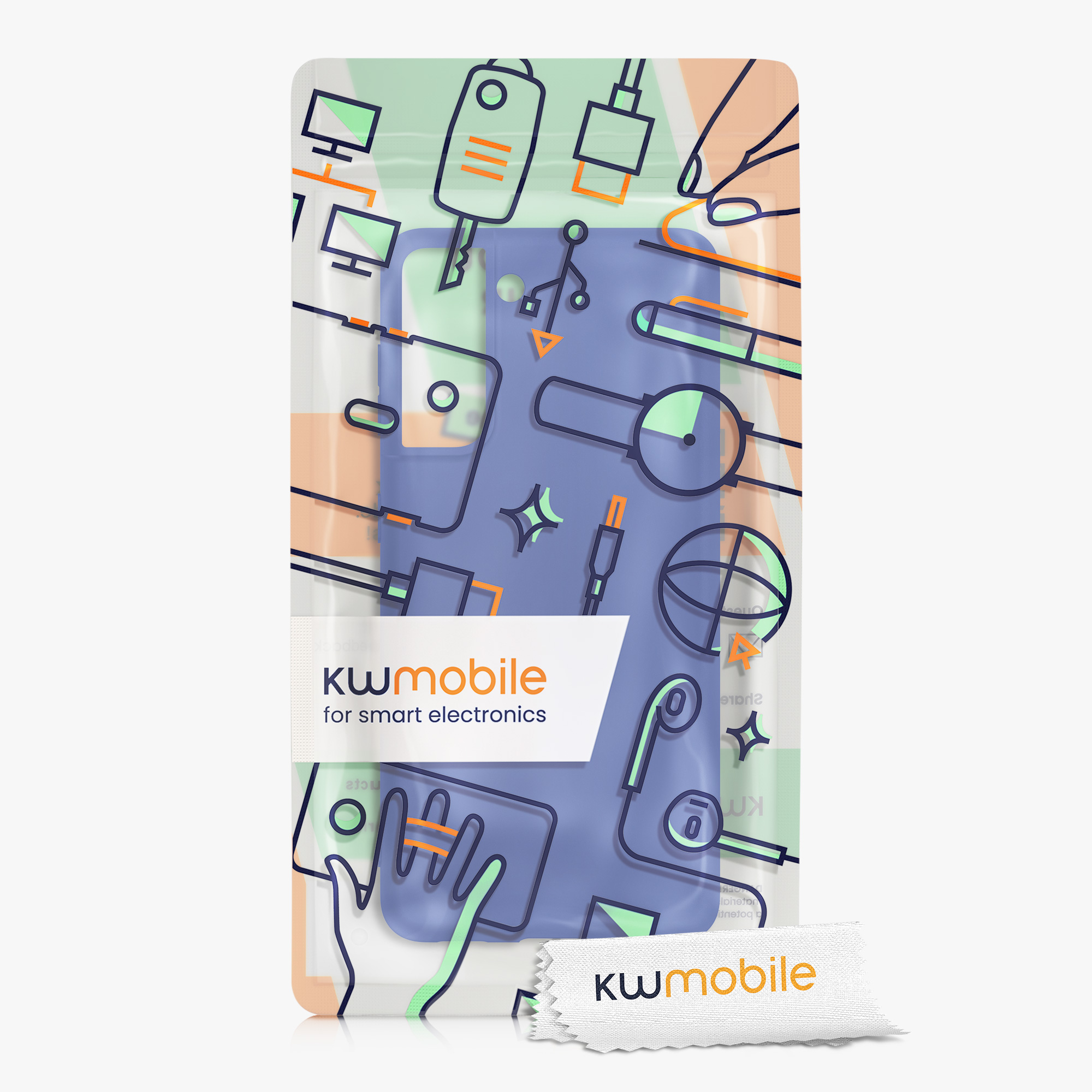 Kryt na mobil Galaxy S21 kwmobile Soft Cover baltská modrá