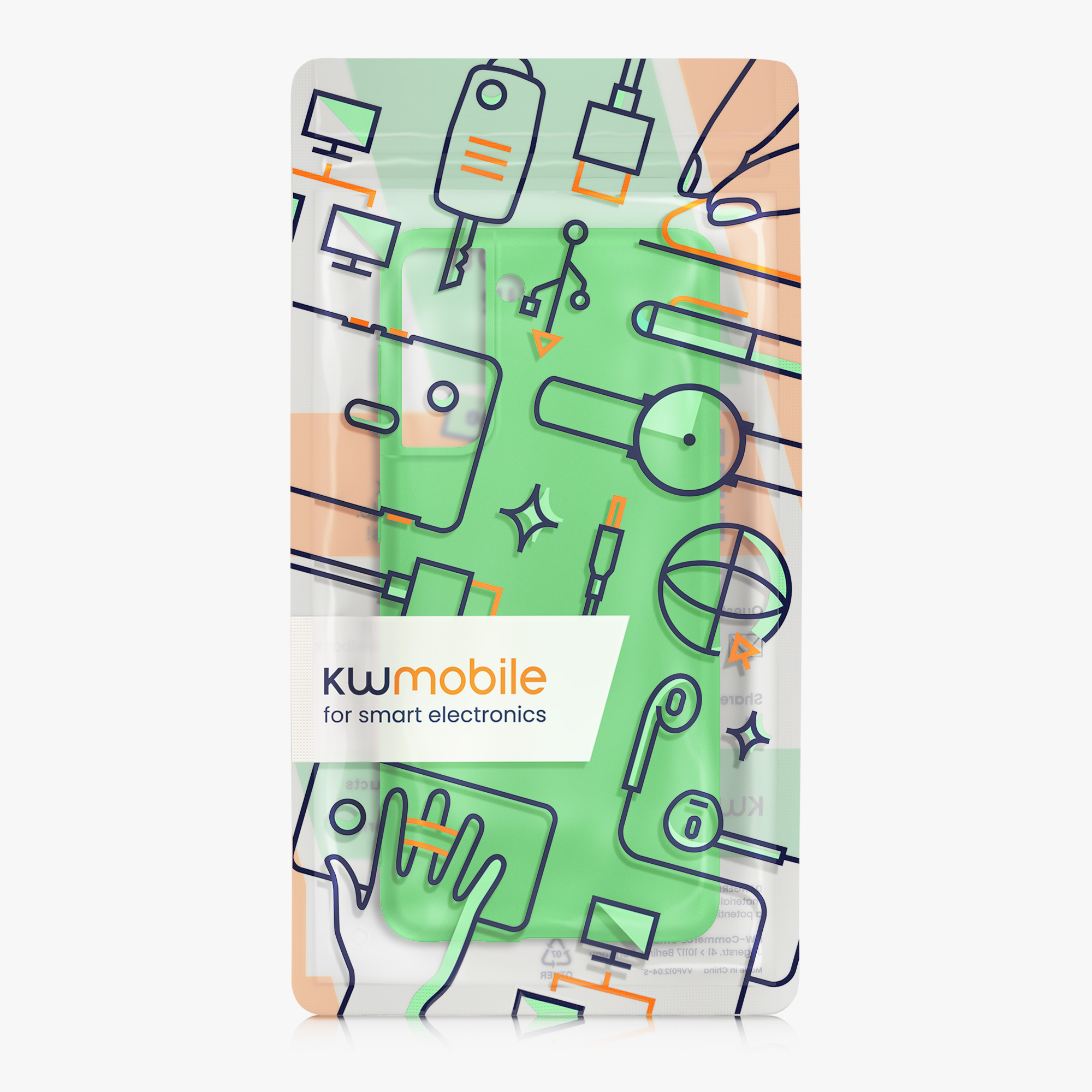 Kryt na mobil Galaxy S21 kwmobile Soft Cover neonově zelená