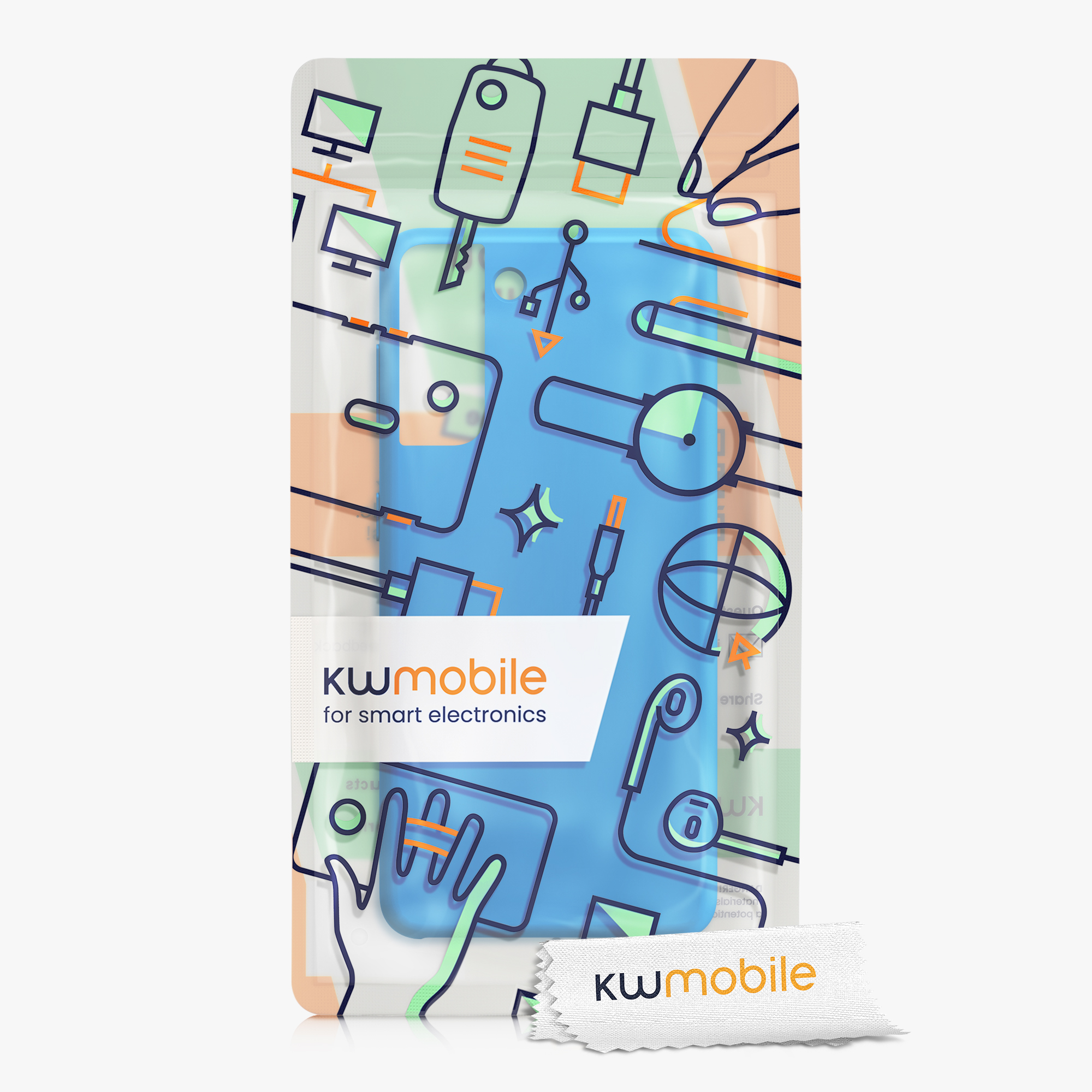 Kryt na mobil Samsung Galaxy S21 kwmobile TPU zářivě modrý