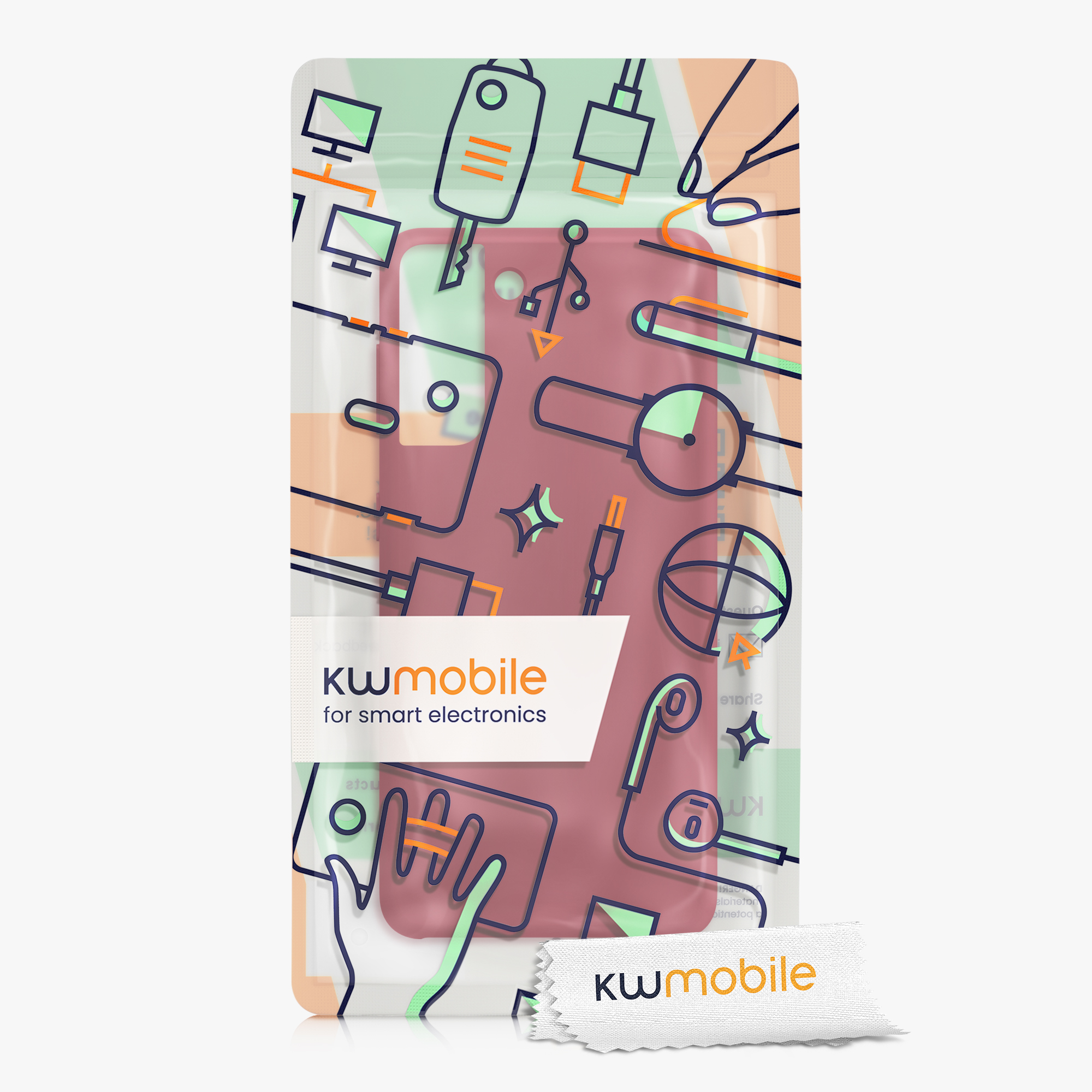 Kryt na mobil Samsung Galaxy S21 kwmobile TPU rebarborově červený