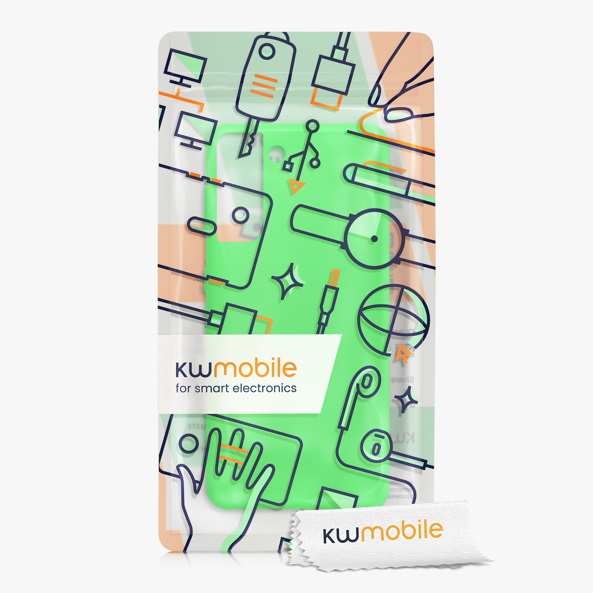 Kryt na mobil Samsung Galaxy S21 kwmobile TPU neonově zelený