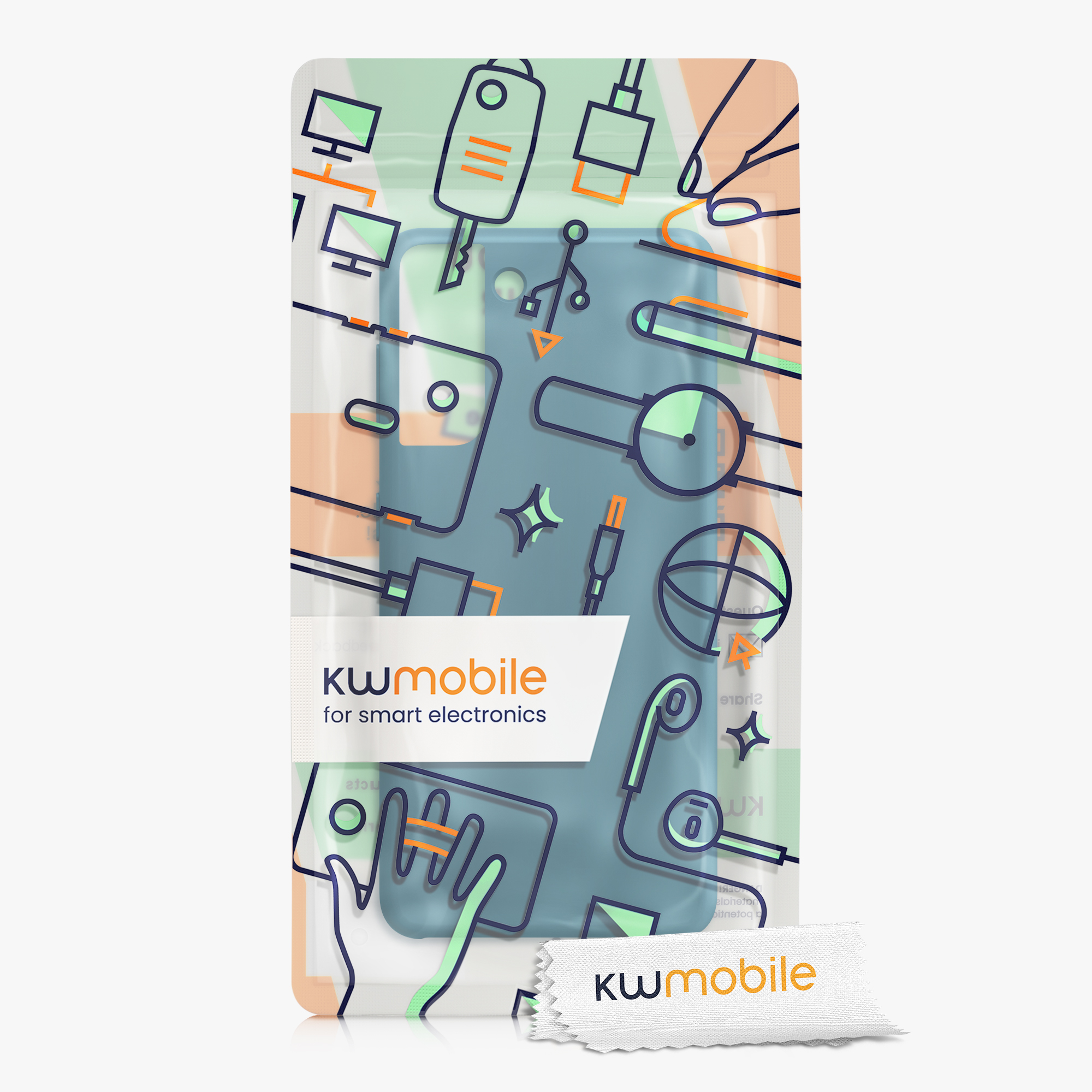 Kryt na mobil Samsung Galaxy S21 kwmobile TPU matně petrolejový
