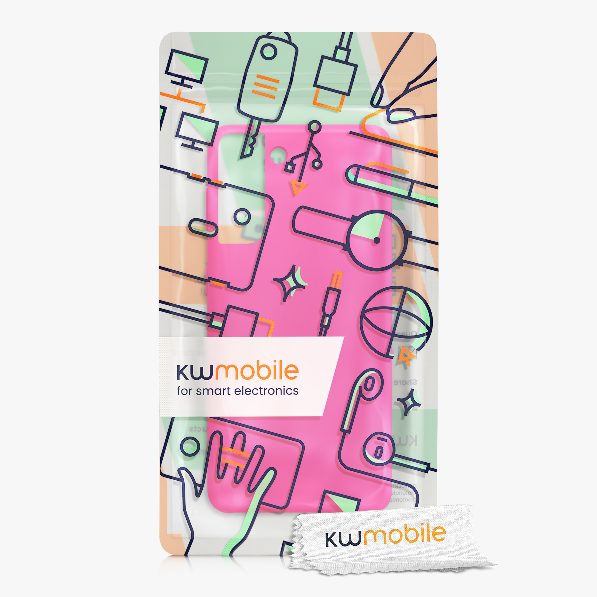Kryt na mobil Samsung Galaxy S21 kwmobile TPU neonově růžový