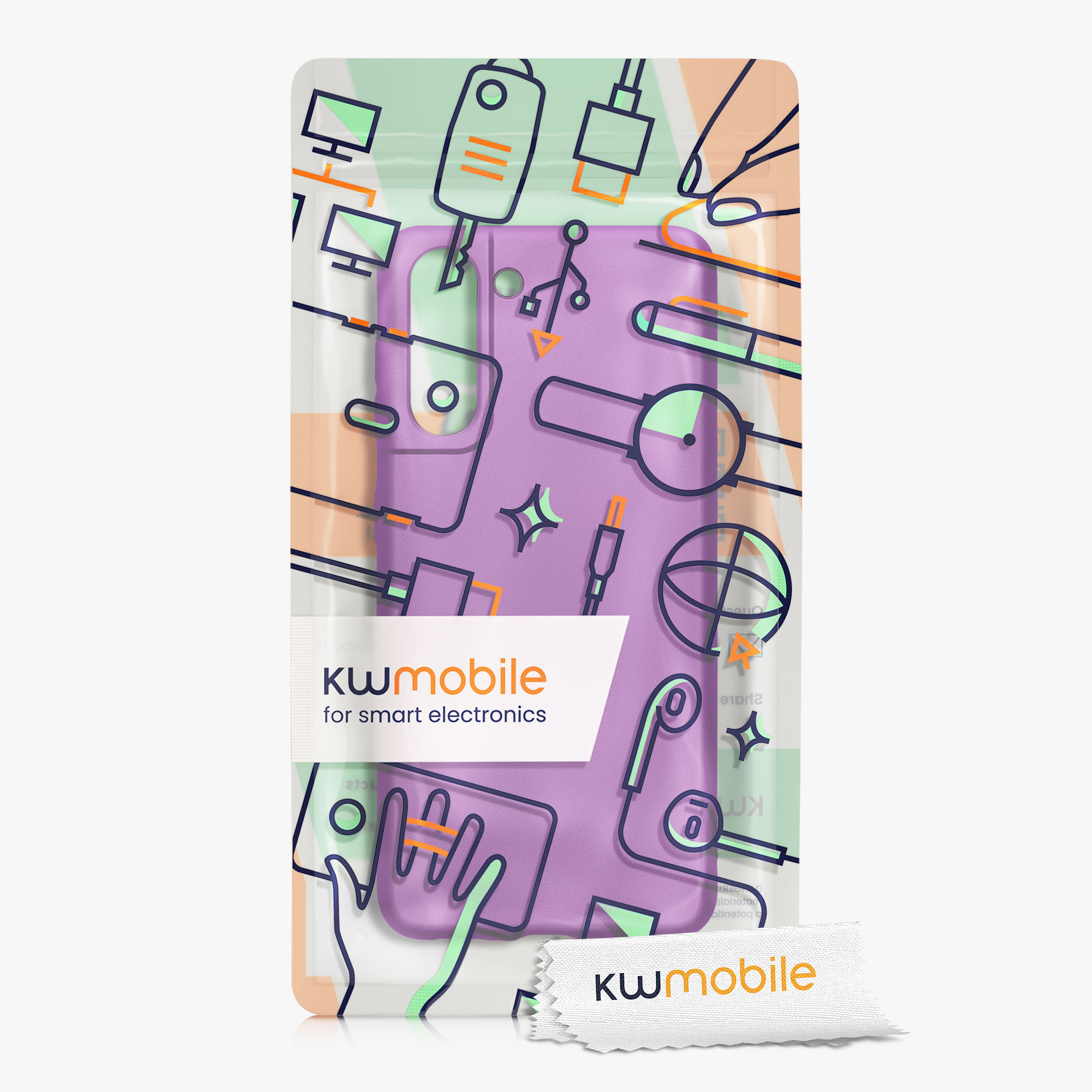 Kryt na mobil Galaxy S21 kwmobile Metallic metalická fialová