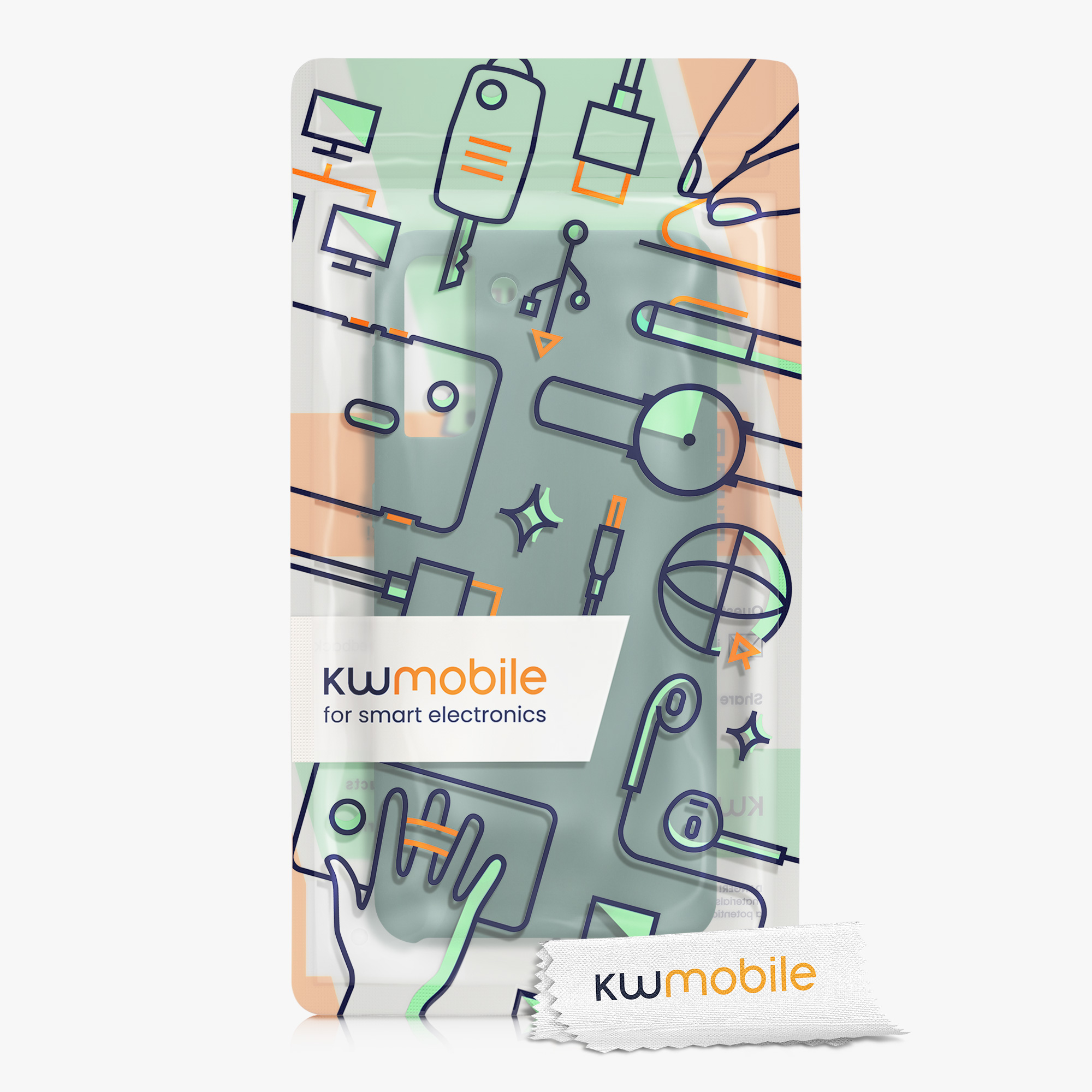 Kryt na mobil Galaxy S21+ kwmobile Soft Cover mechově zelená