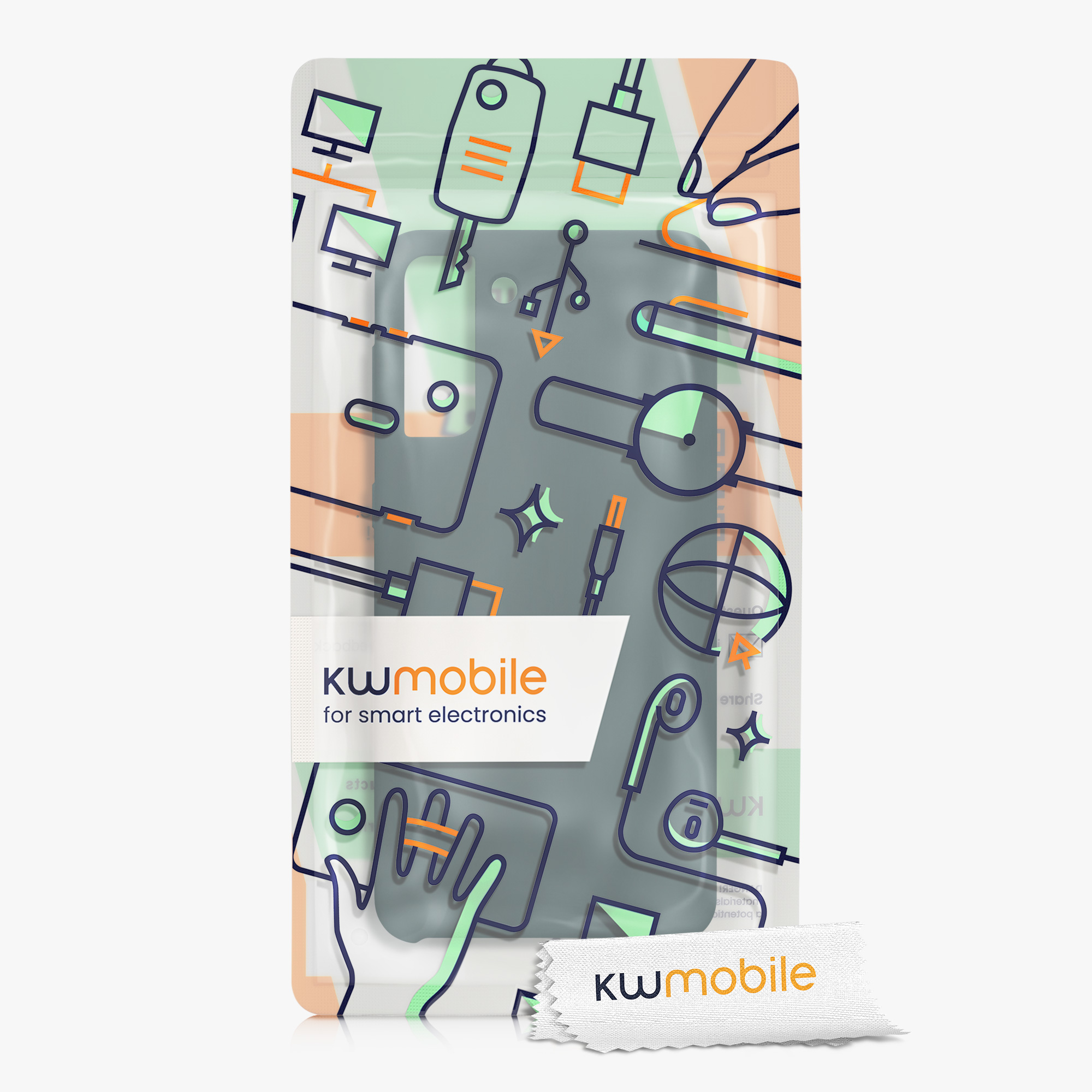 Kryt na mobil Galaxy S21+ kwmobile Soft Cover modrozelená