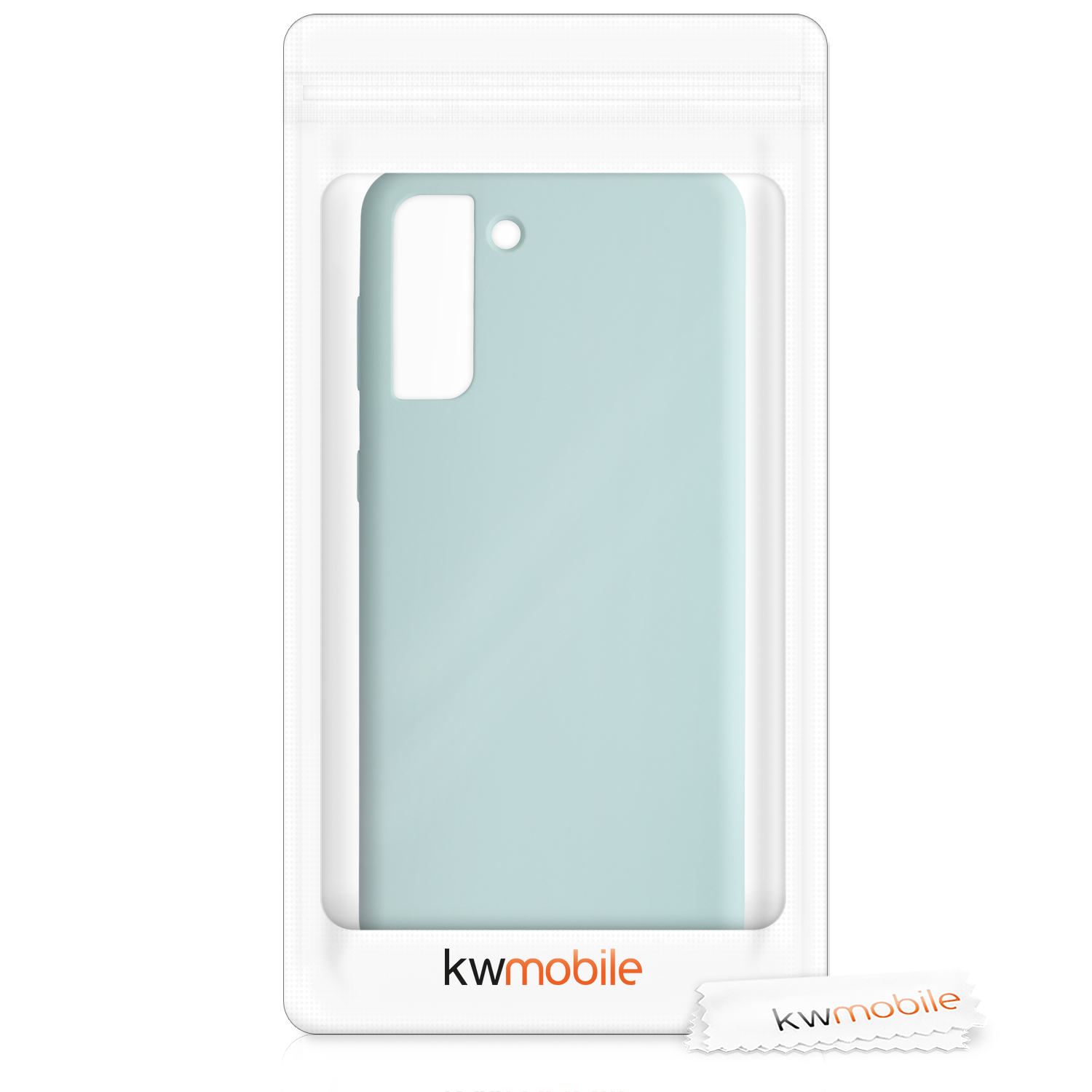 Kryt na mobil Galaxy S21+ kwmobile Soft Cover mátová Cool Mint