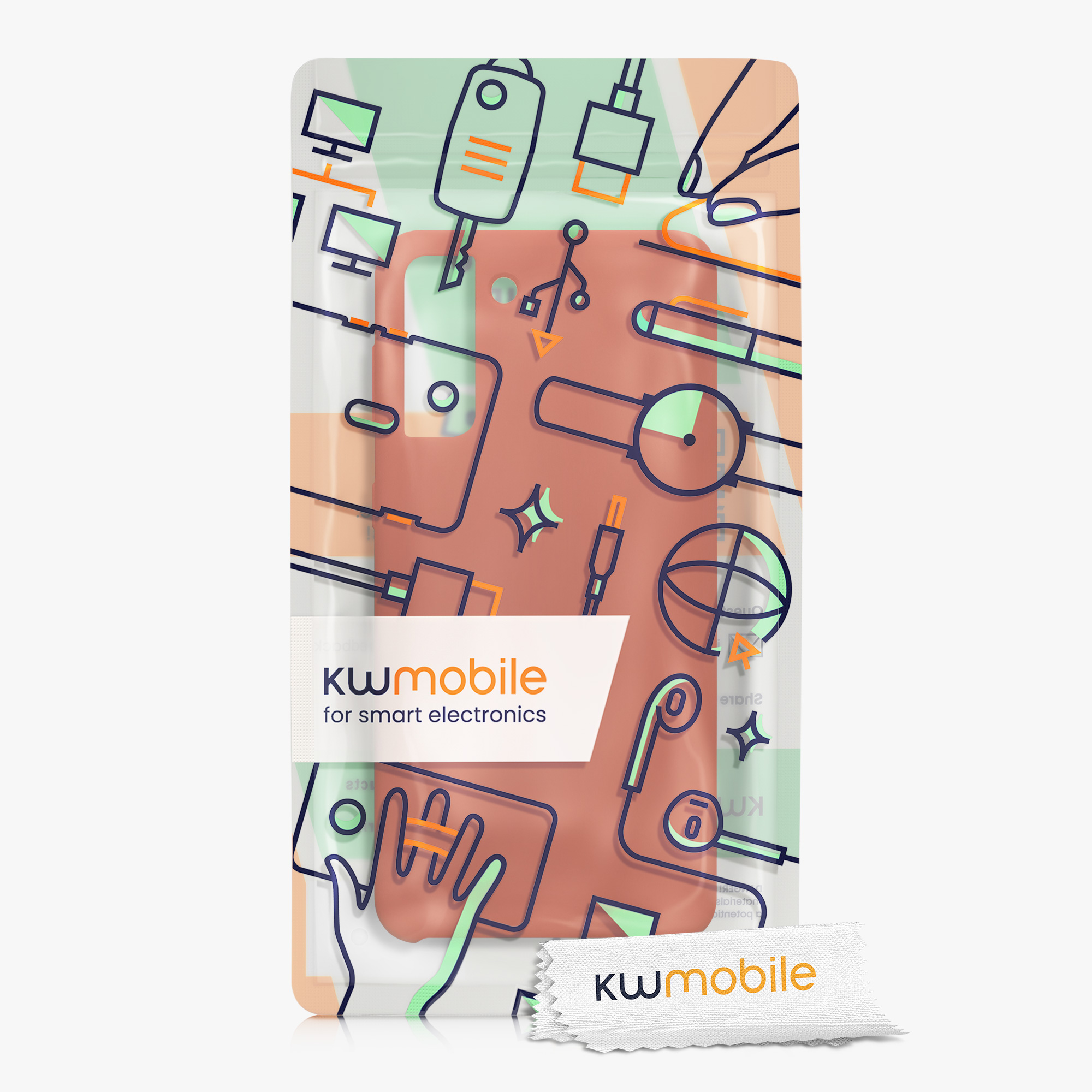 Kryt na mobil Galaxy S21+ kwmobile Soft Cover rezavě oranžová