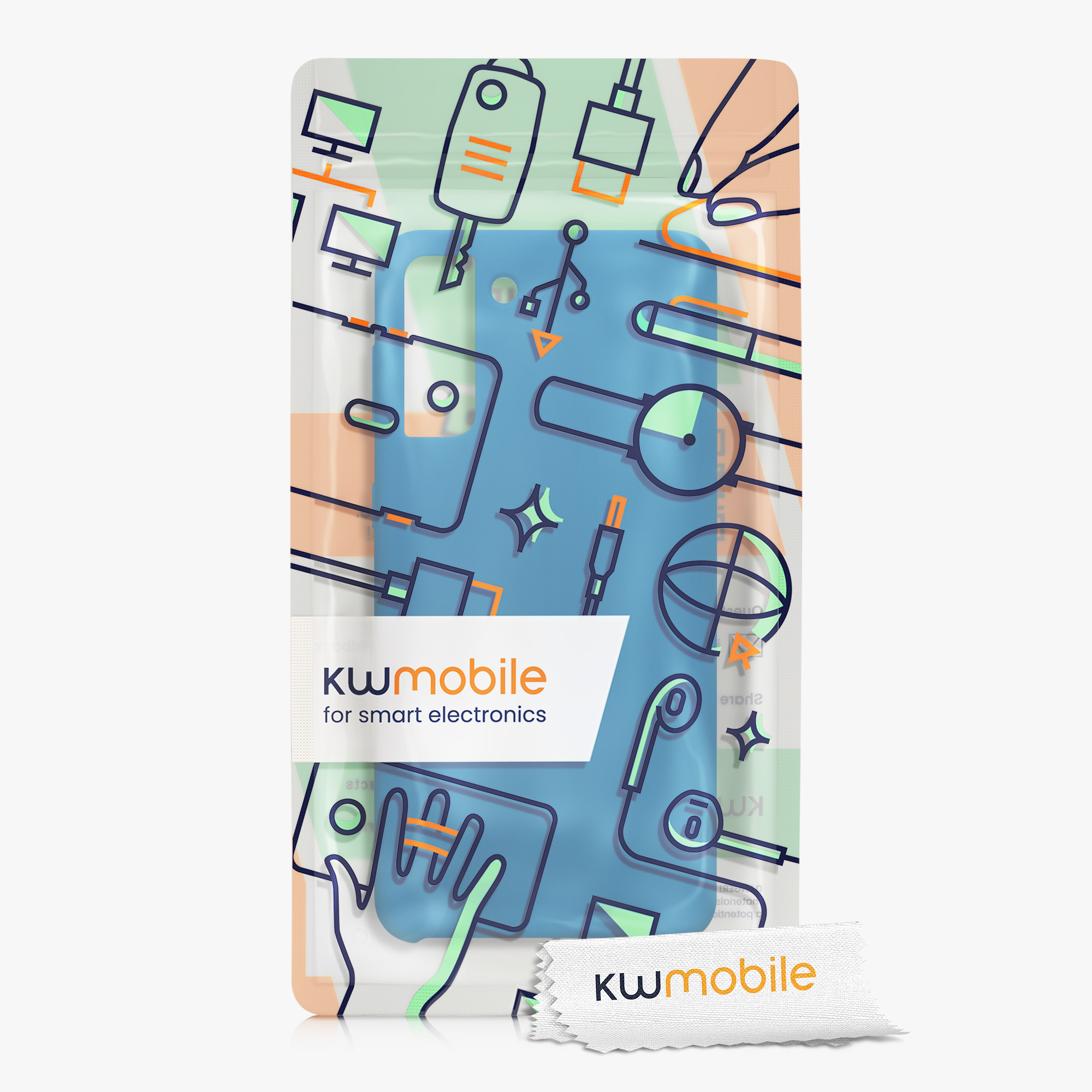 Kryt na mobil Galaxy S21+ kwmobile Soft Cover modrá Blue Reef