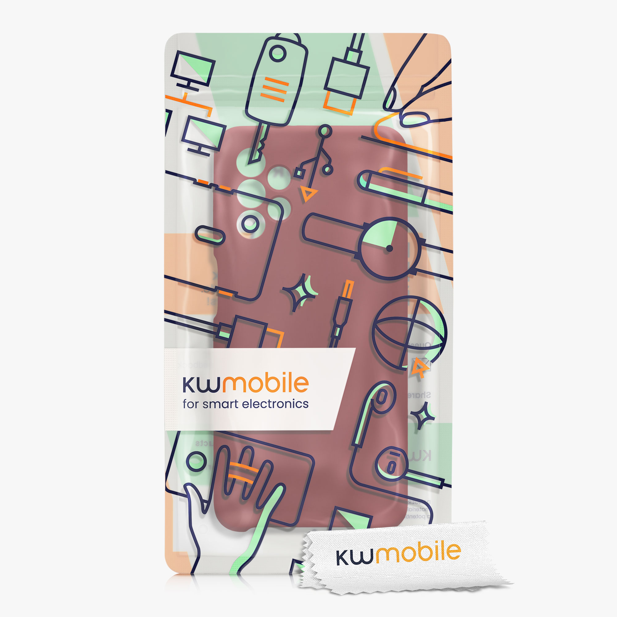 Kryt na mobil Samsung Galaxy A32 5G kwmobile TPU Červená rebarbora