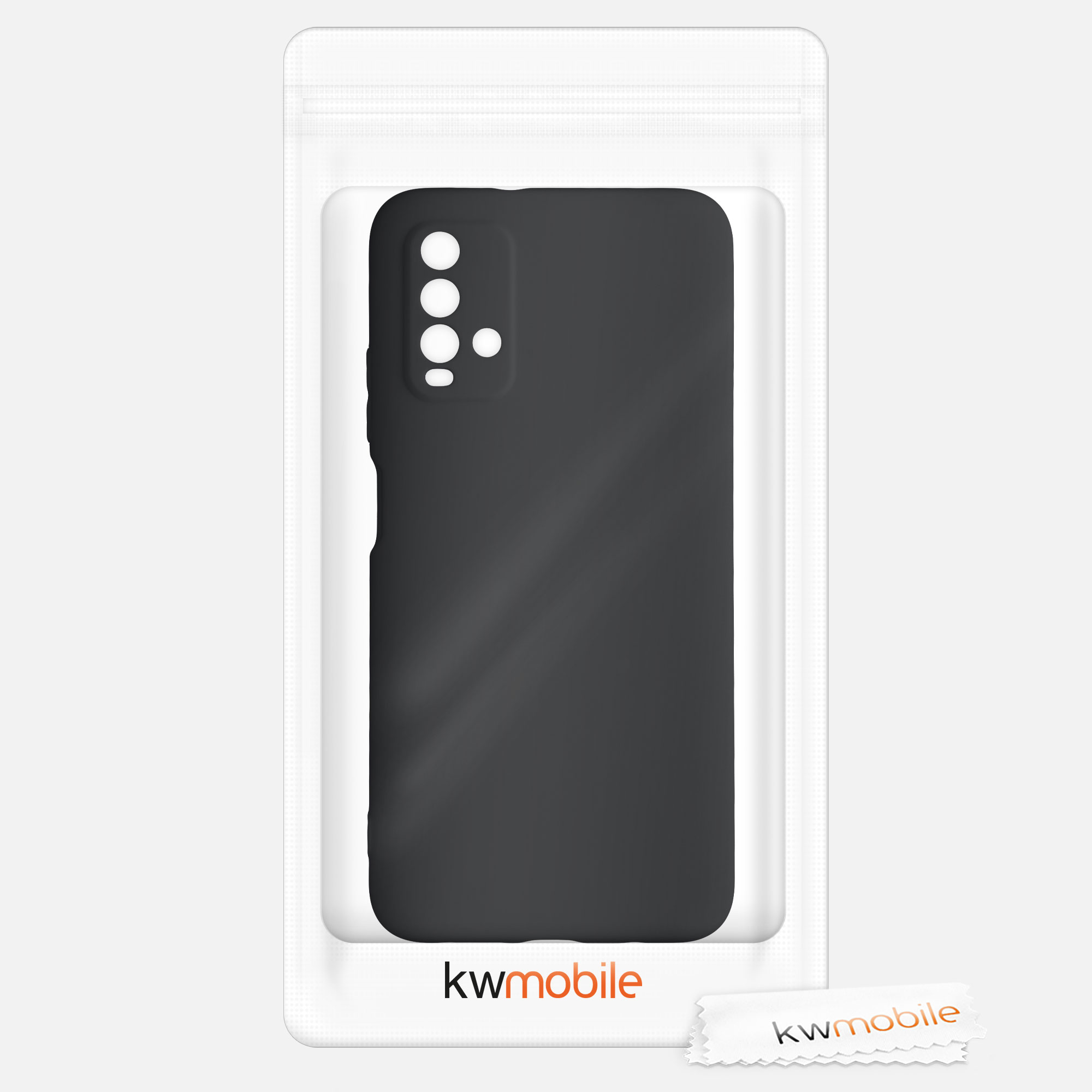 Kryt Xiaomi Redmi 9T silikonový TPU černá matná kwmobile