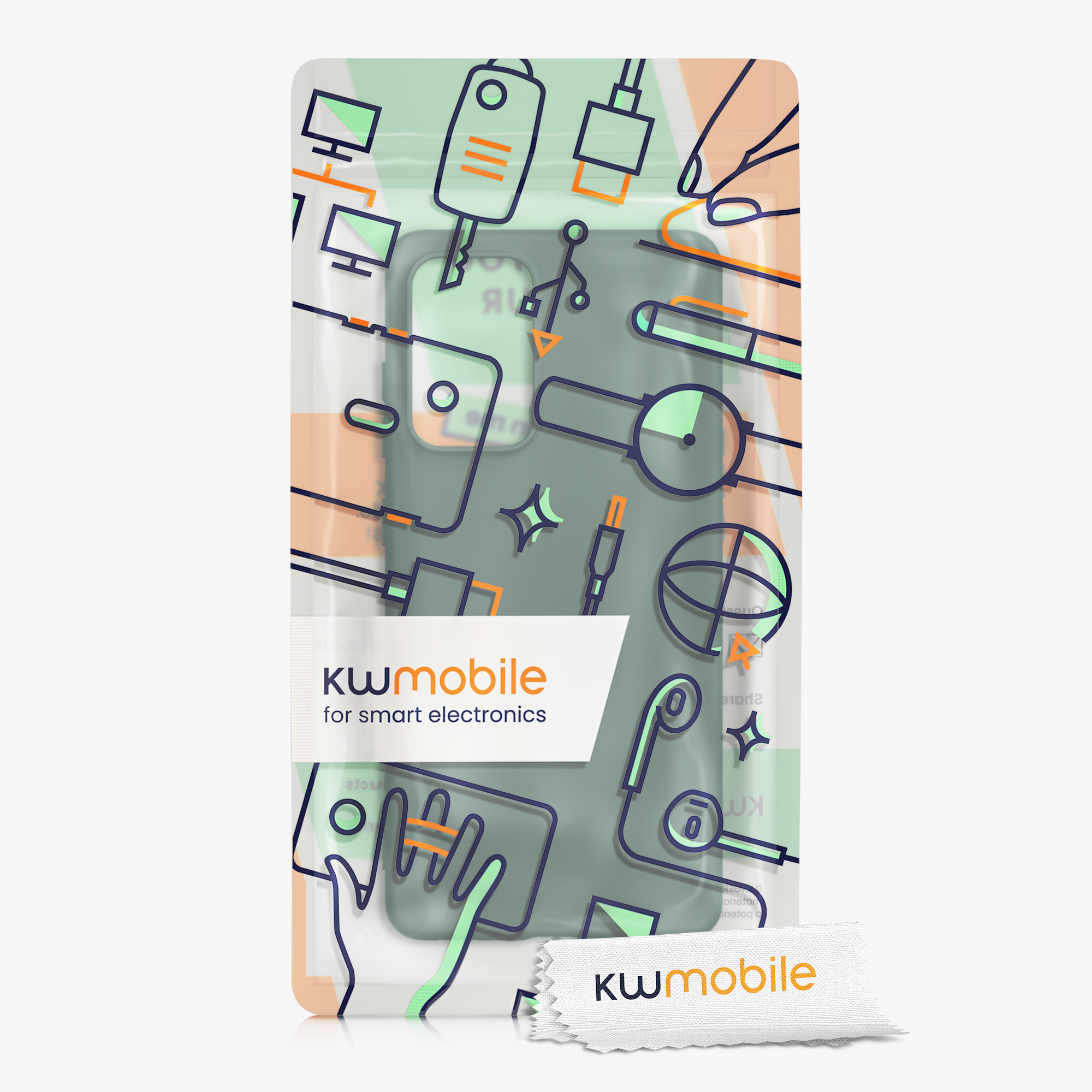 Kryt na mobil Samsung Galaxy A52 / A52 5G / A52s 5G kwmobile TPU Modro-zelená