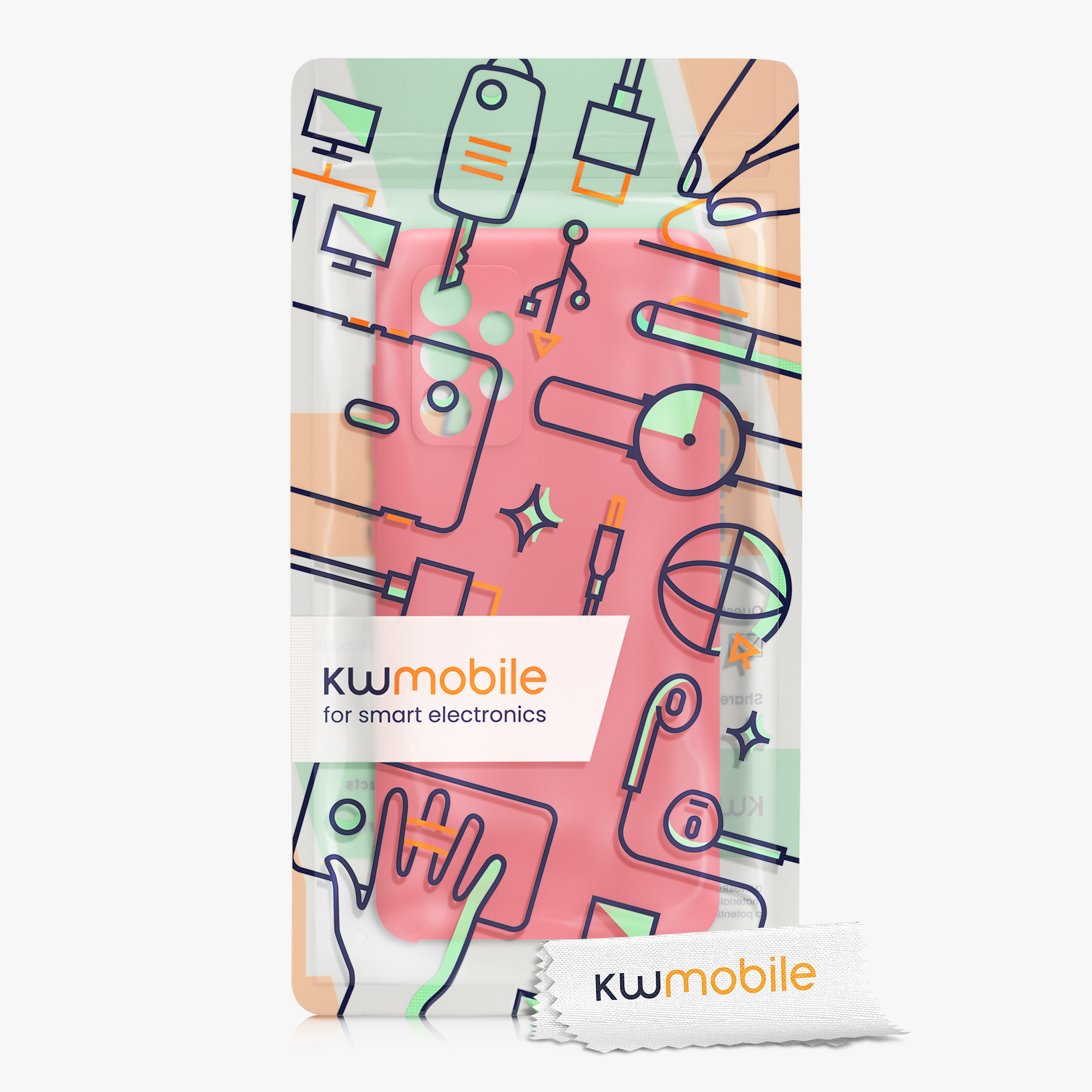 Kryt na mobil Samsung Galaxy A52 / A52 5G / A52s 5G kwmobile TPU Neonová korálová
