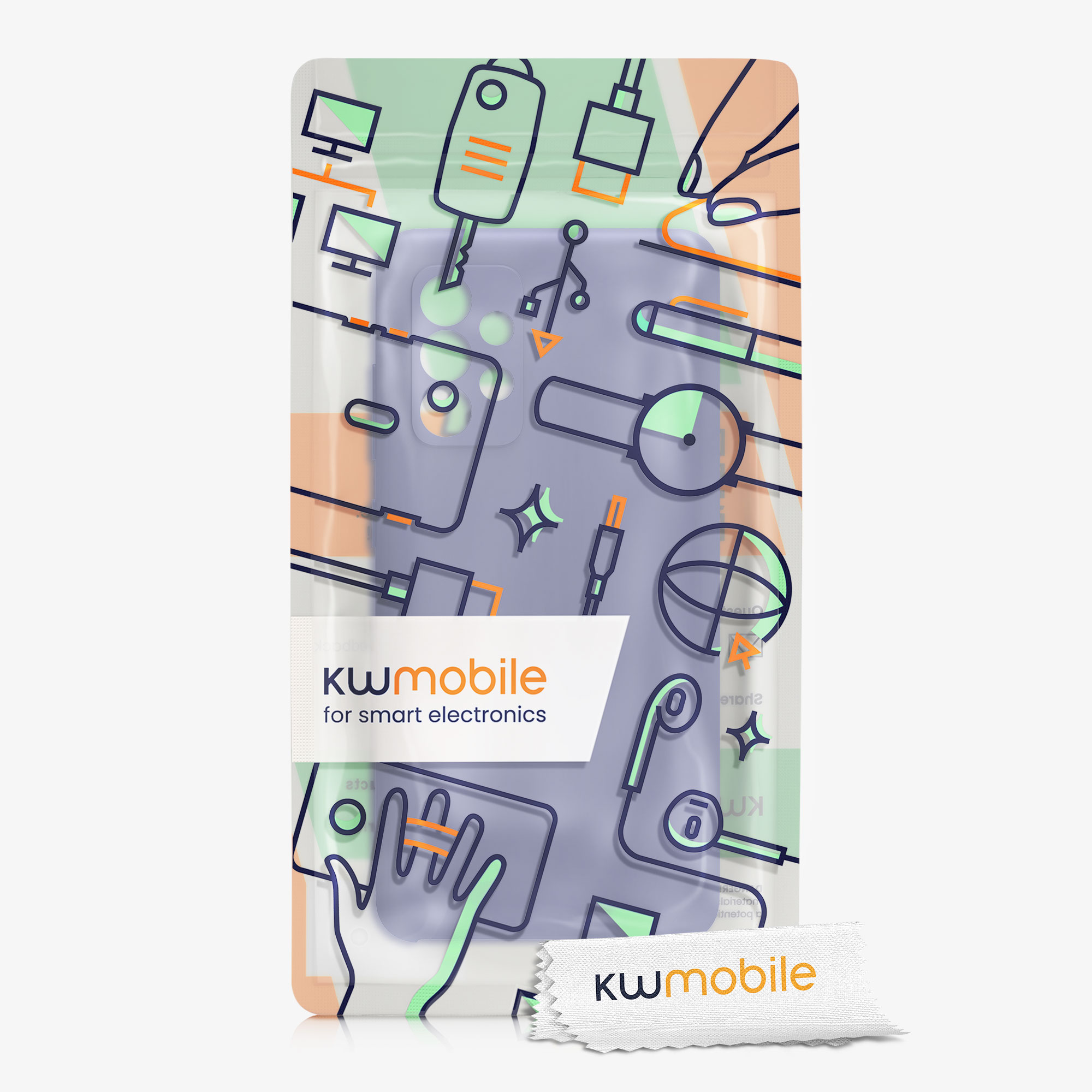 Kryt na mobil Samsung Galaxy A52 / A52 5G / A52s 5G kwmobile TPU Levandulová šedá