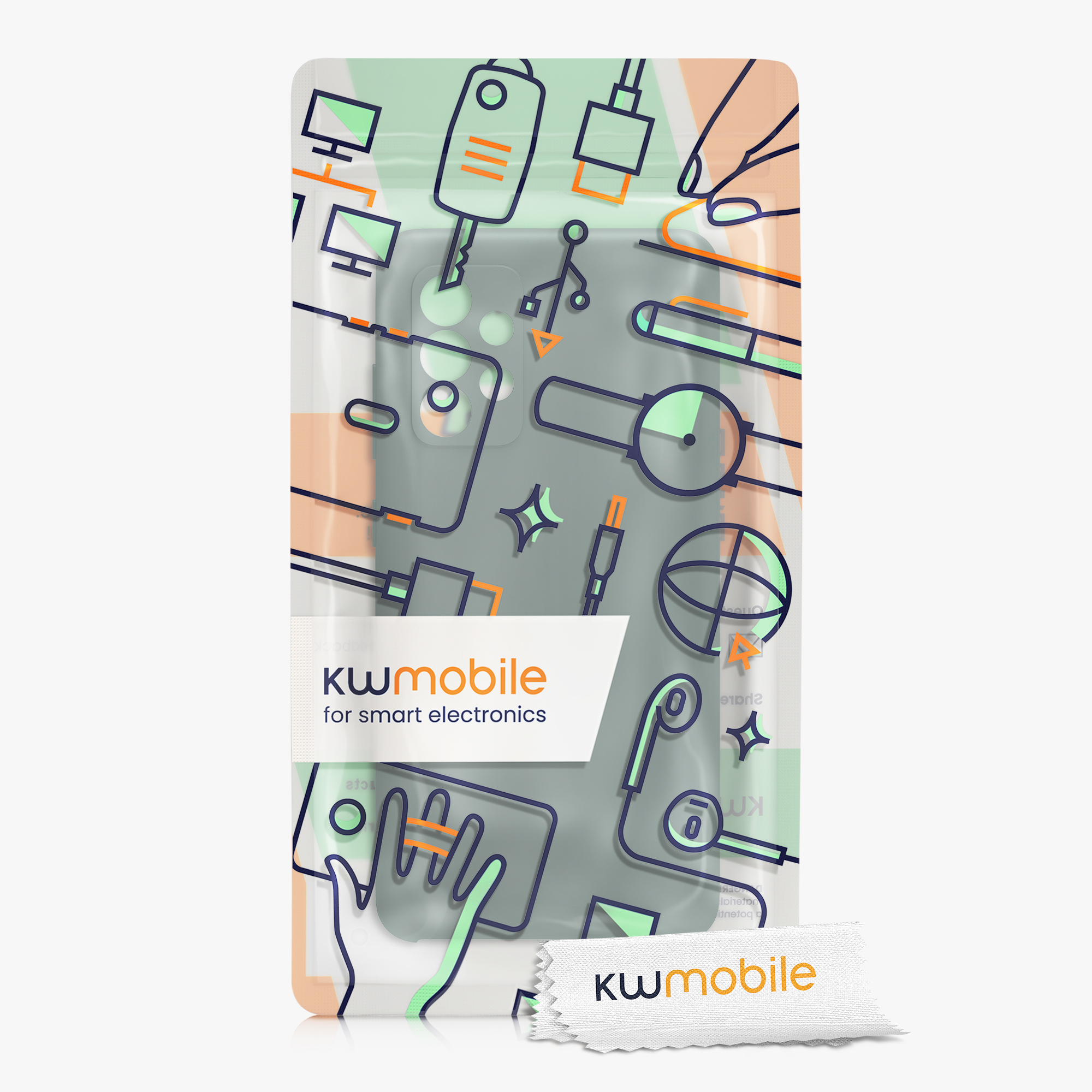 Kryt na mobil Samsung Galaxy A52 / A52 5G / A52s 5G kwmobile TPU Modro-zelená