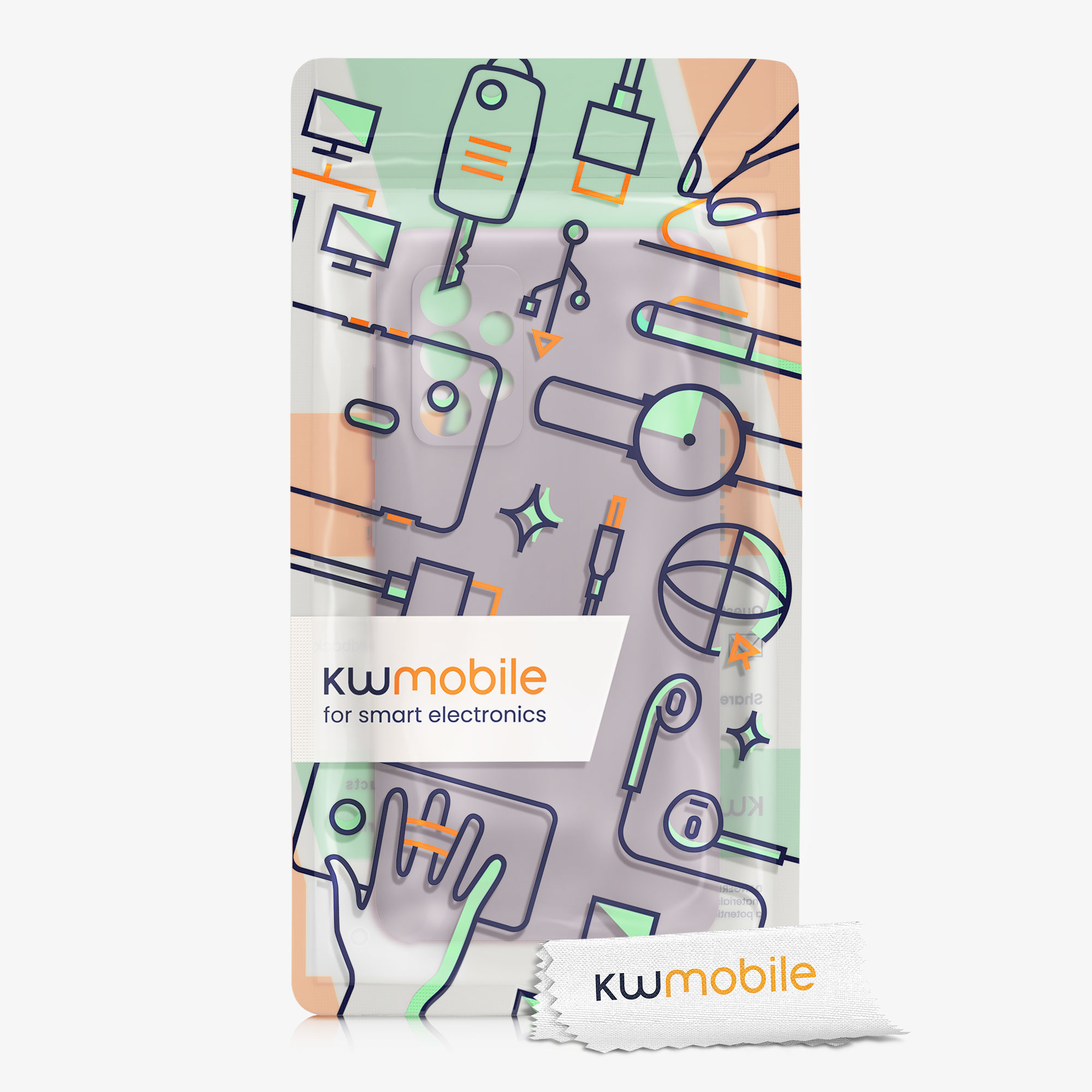 Kryt na mobil Samsung Galaxy A52 / A52 5G / A52s 5G kwmobile TPU Fialový mrak