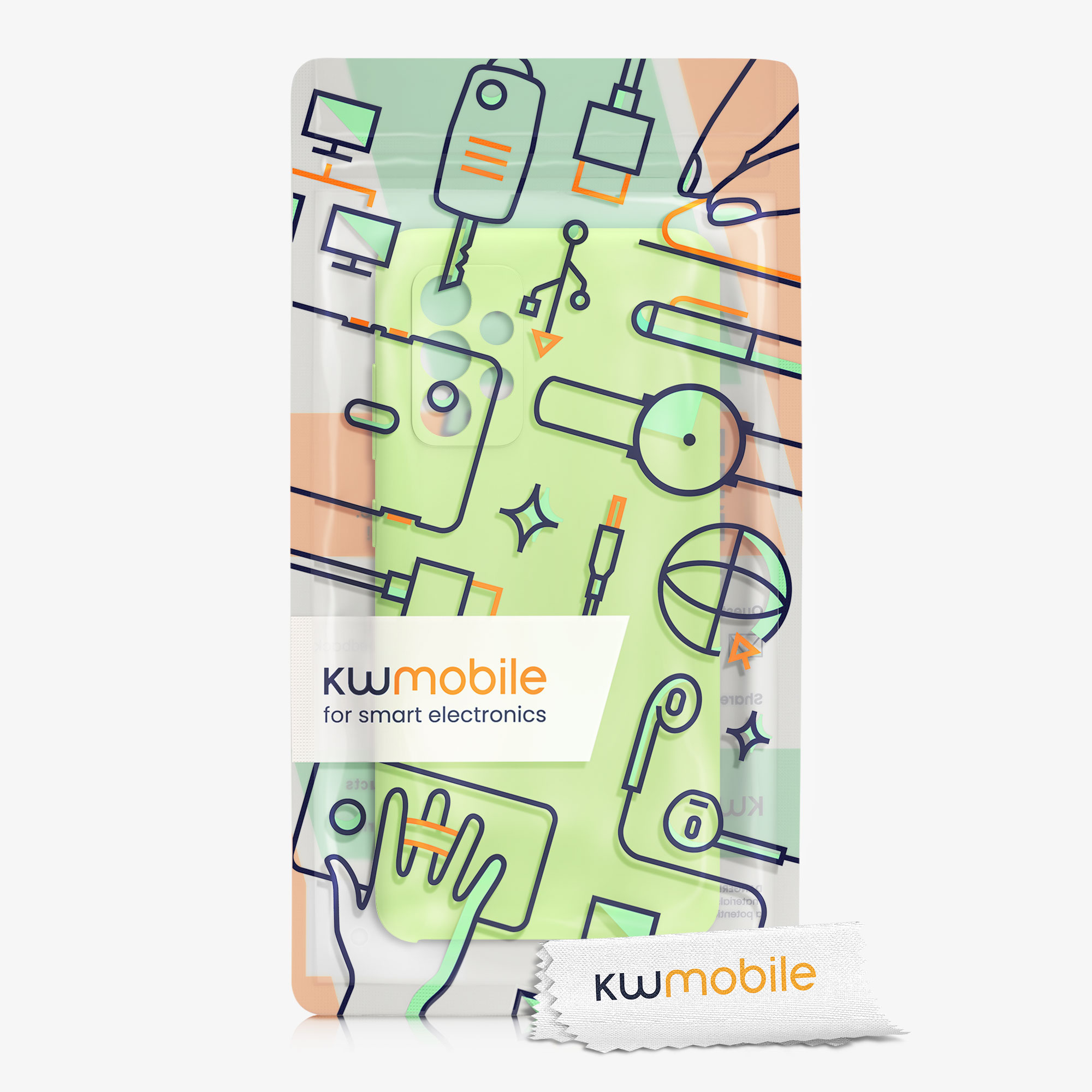 Kryt na mobil Samsung Galaxy A52 / A52 5G / A52s 5G kwmobile TPU Rajčatová zelená