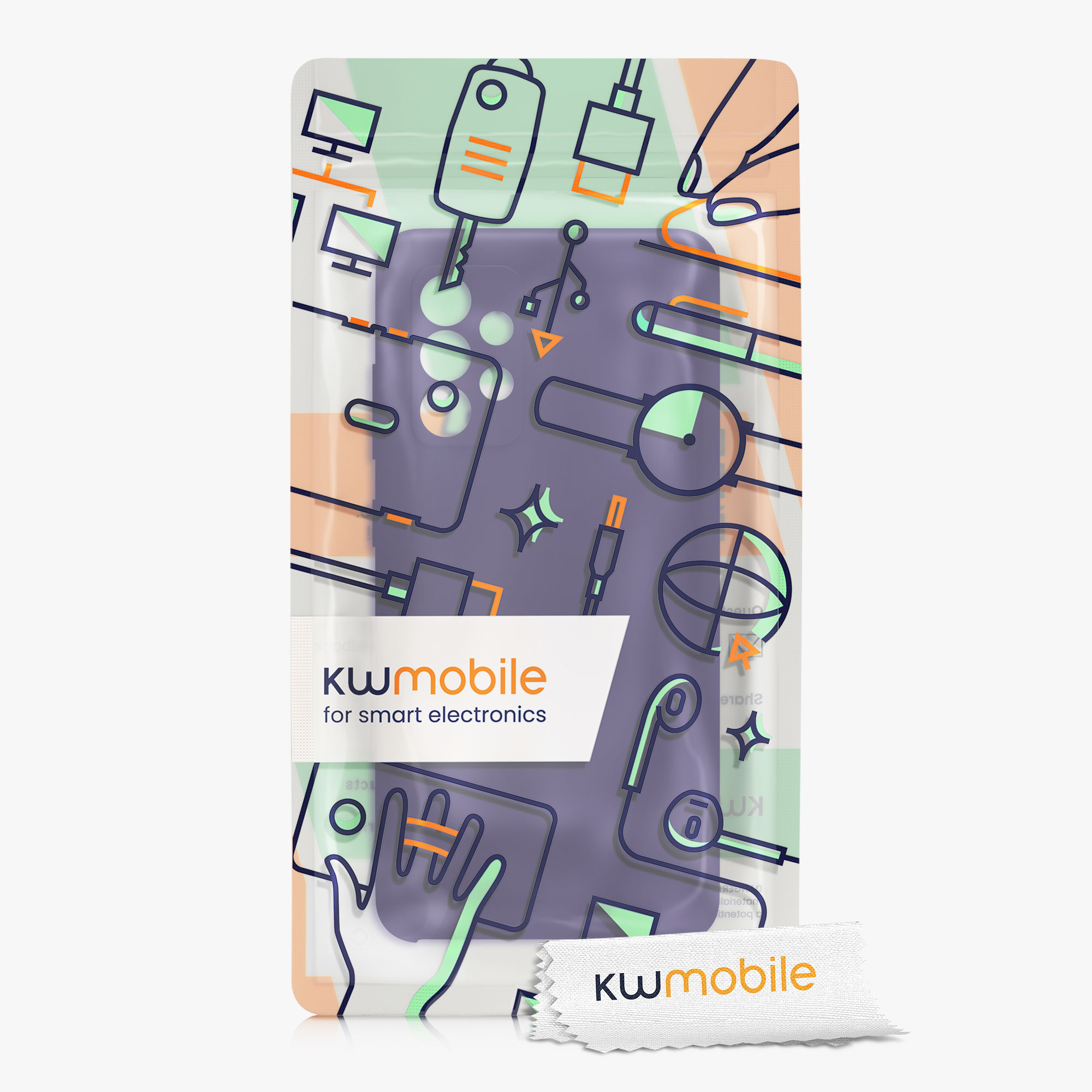 Kryt na mobil Samsung Galaxy A52 / A52 5G / A52s 5G kwmobile TPU Sametová modrá