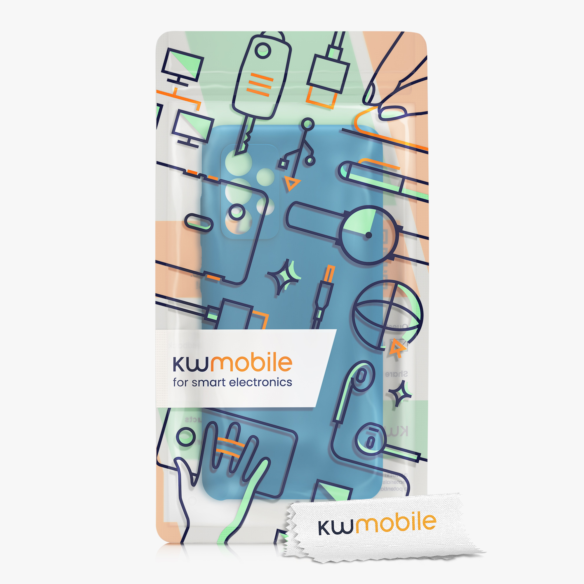 Kryt na mobil Samsung Galaxy A52 / A52 5G / A52s 5G kwmobile TPU Modrý útes