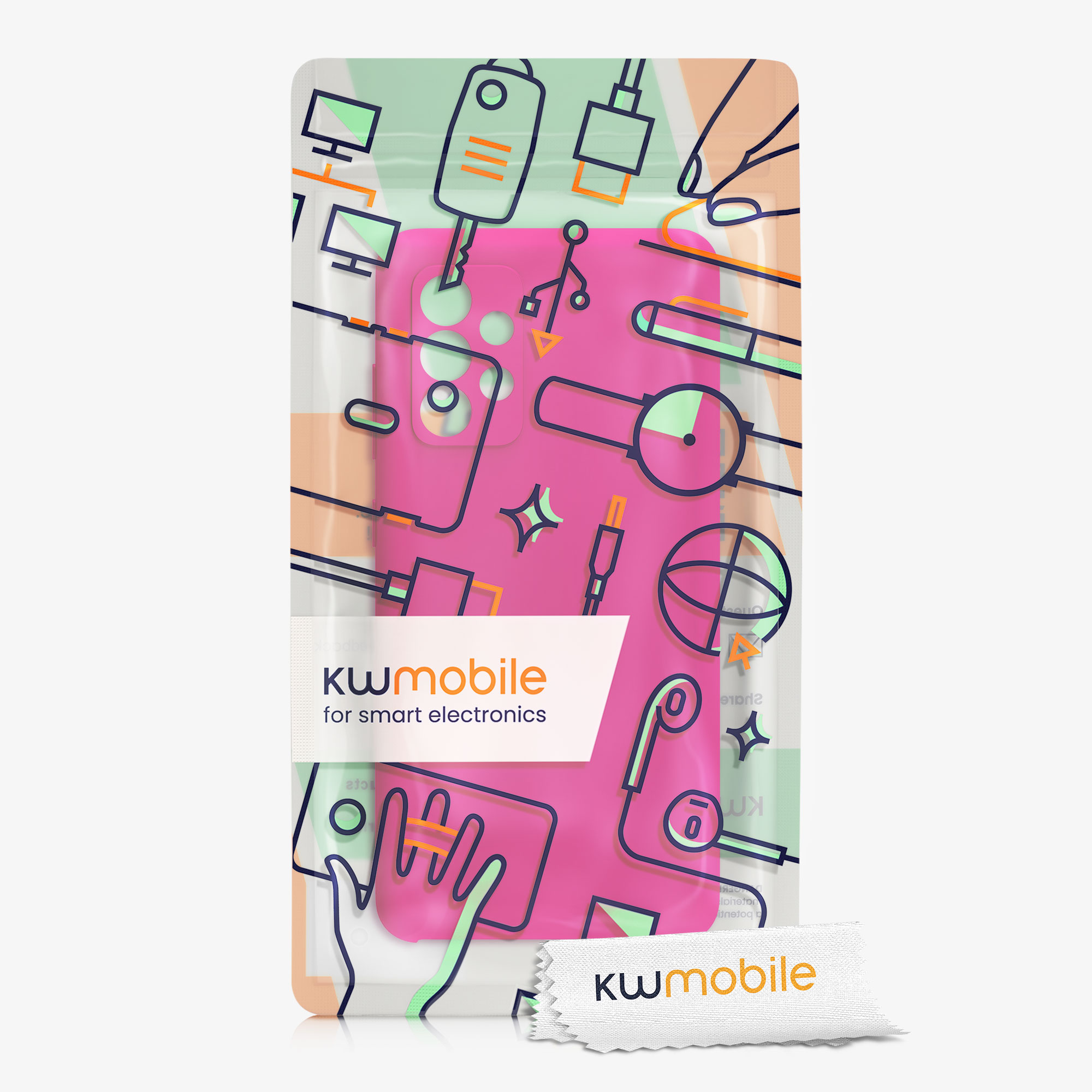 Kryt na mobil Samsung Galaxy A52 / A52 5G / A52s 5G kwmobile TPU Neonová růžová