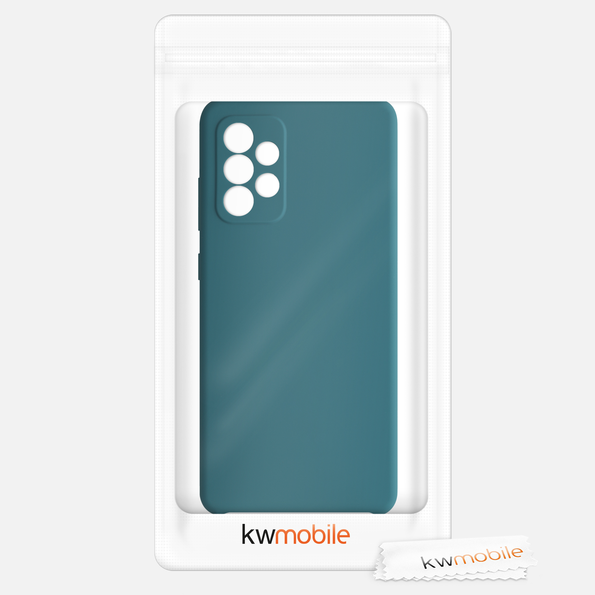 Kryt na mobil Samsung Galaxy A72 kwmobile TPU matně petrolejový