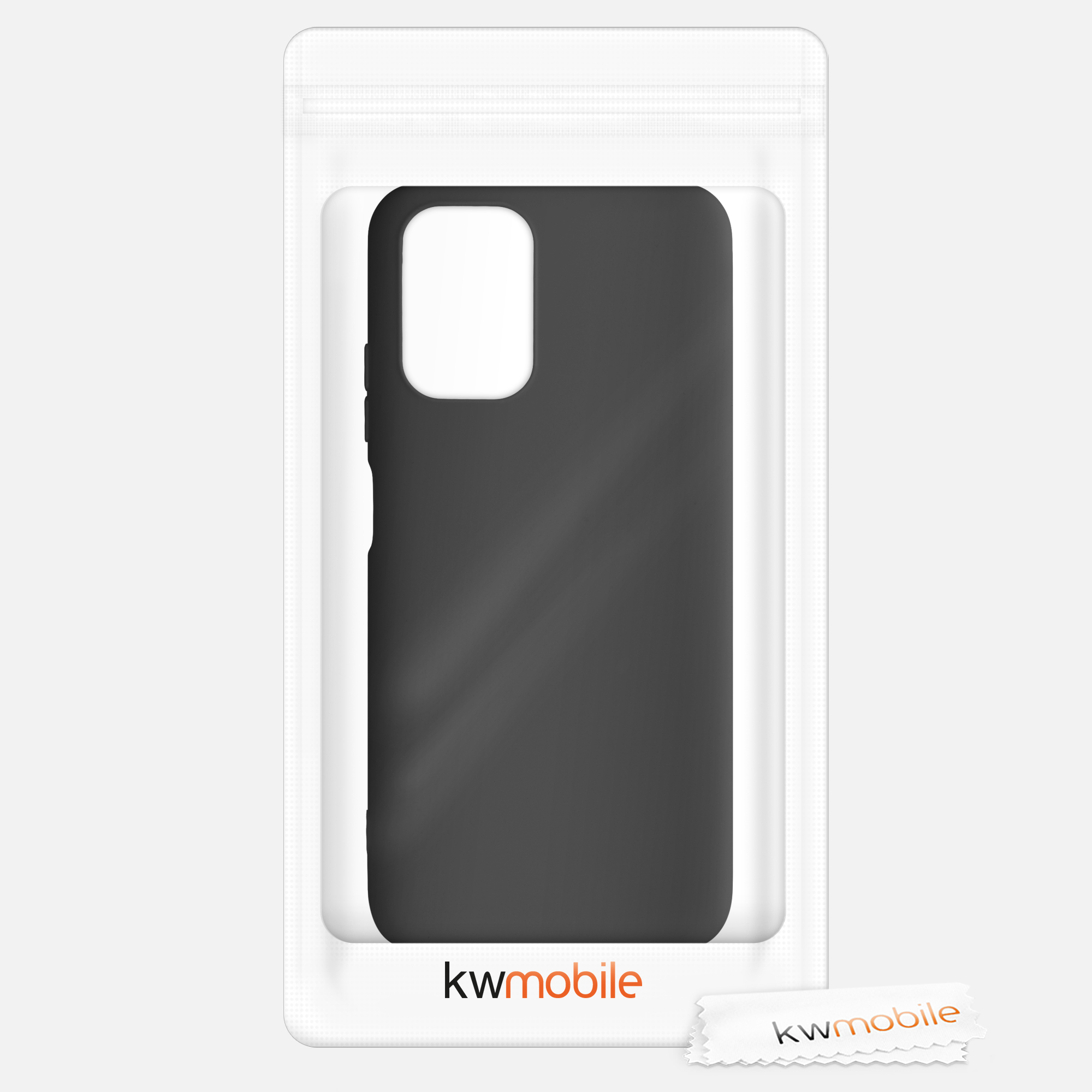 Kryt Xiaomi Redmi Note 10 silikonový TPU černá matná kwmobile