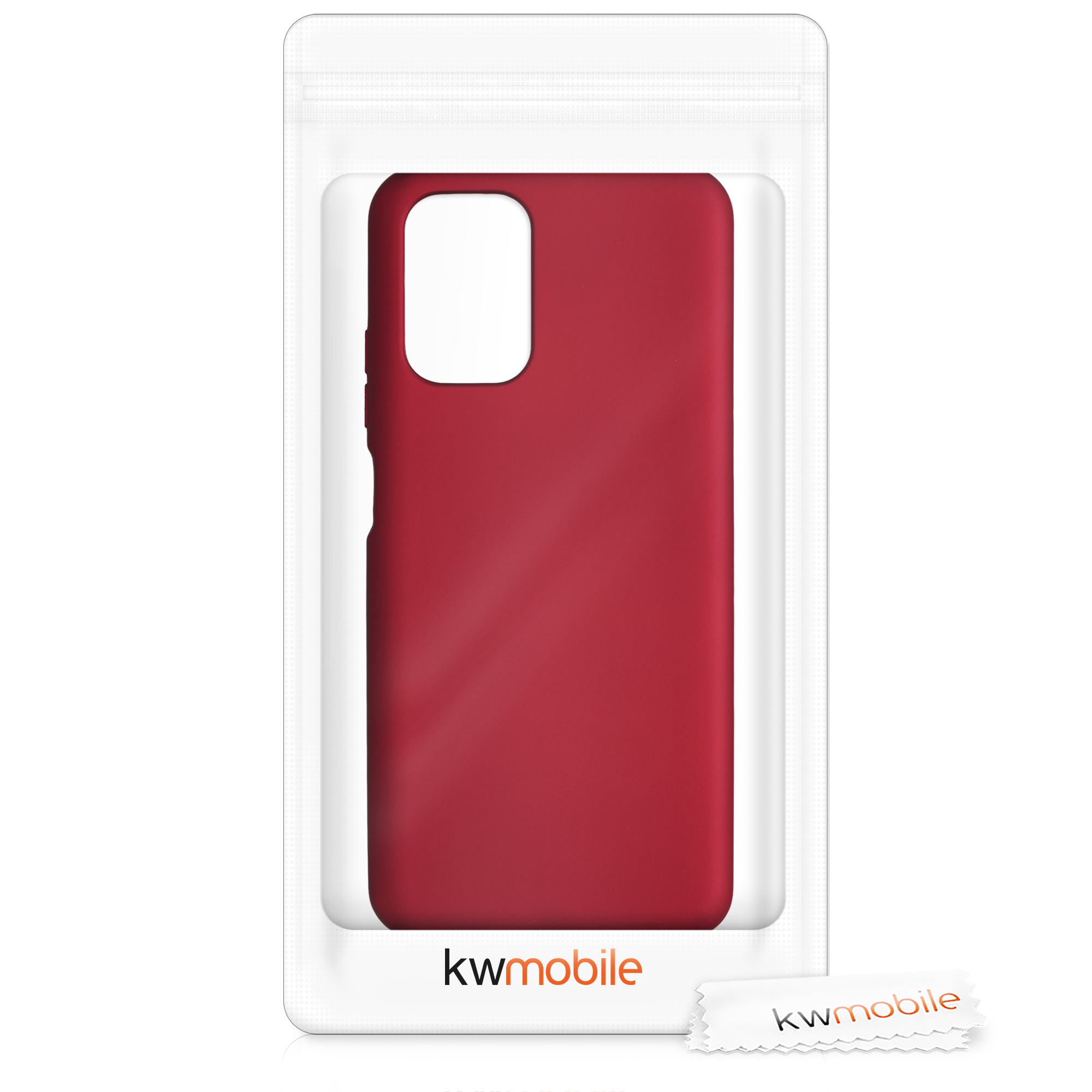 Kryt Xiaomi Redmi Note 10 metalický TPU červená kwmobile