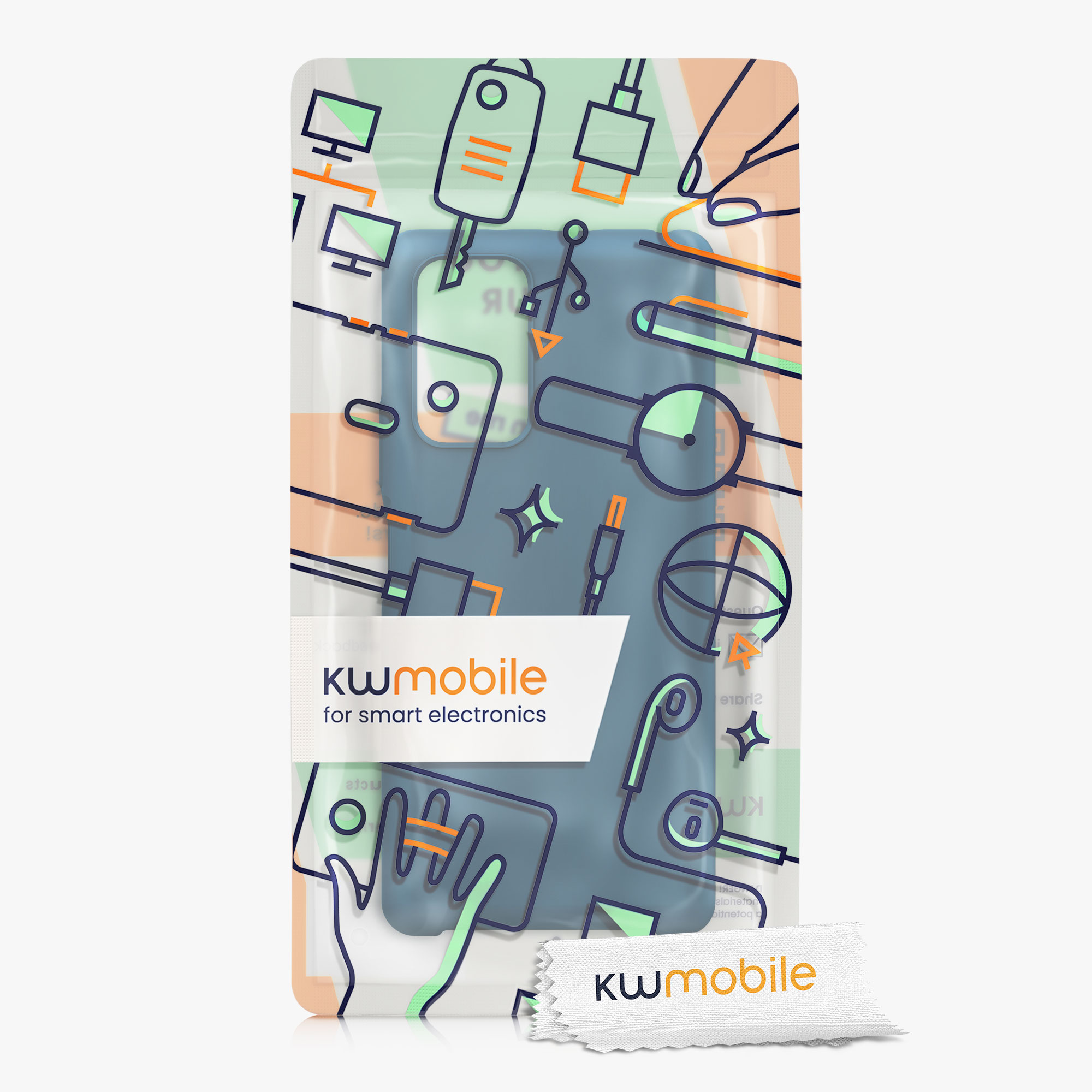 Kryt Xiaomi Redmi Note 10 Pro silikonový TPU modrozelená matná kwmobile