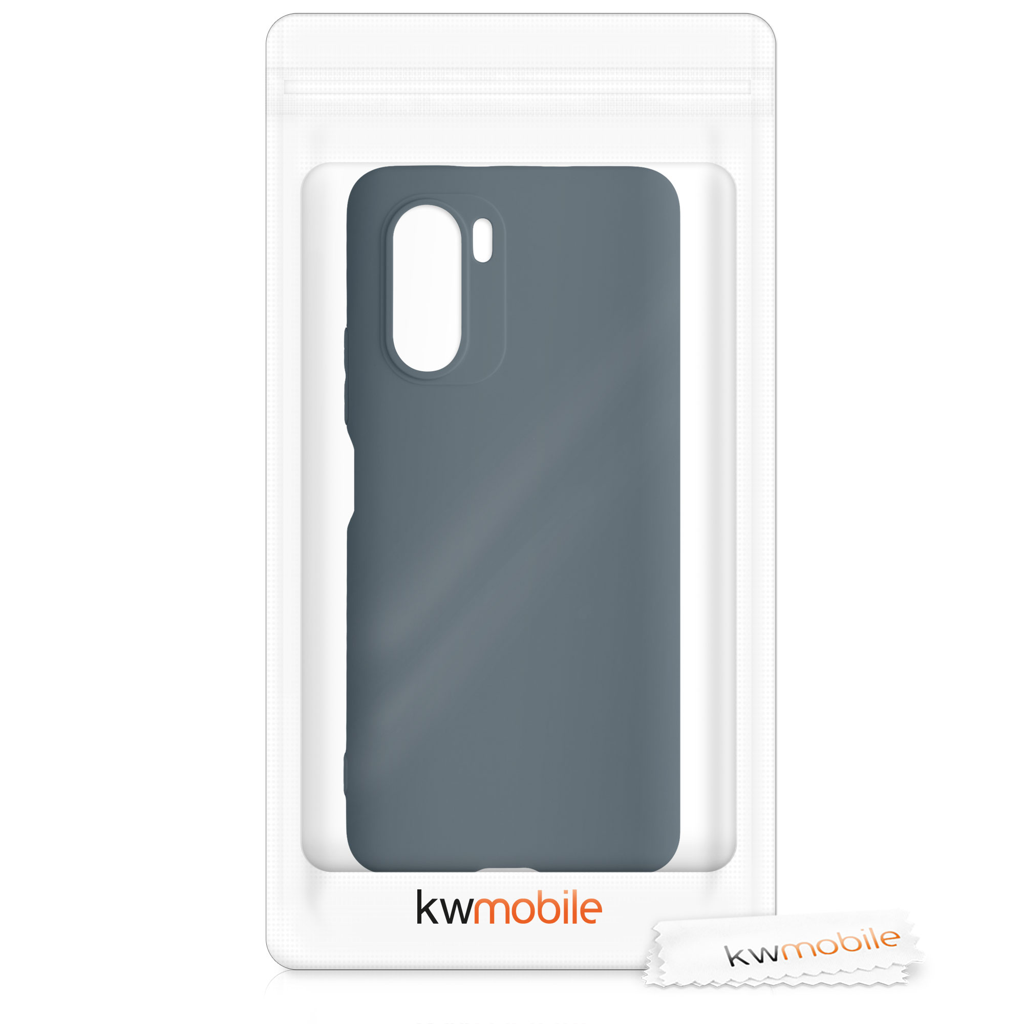 Kryt Xiaomi Poco F3 silikonový TPU tmavá břidlice kwmobile