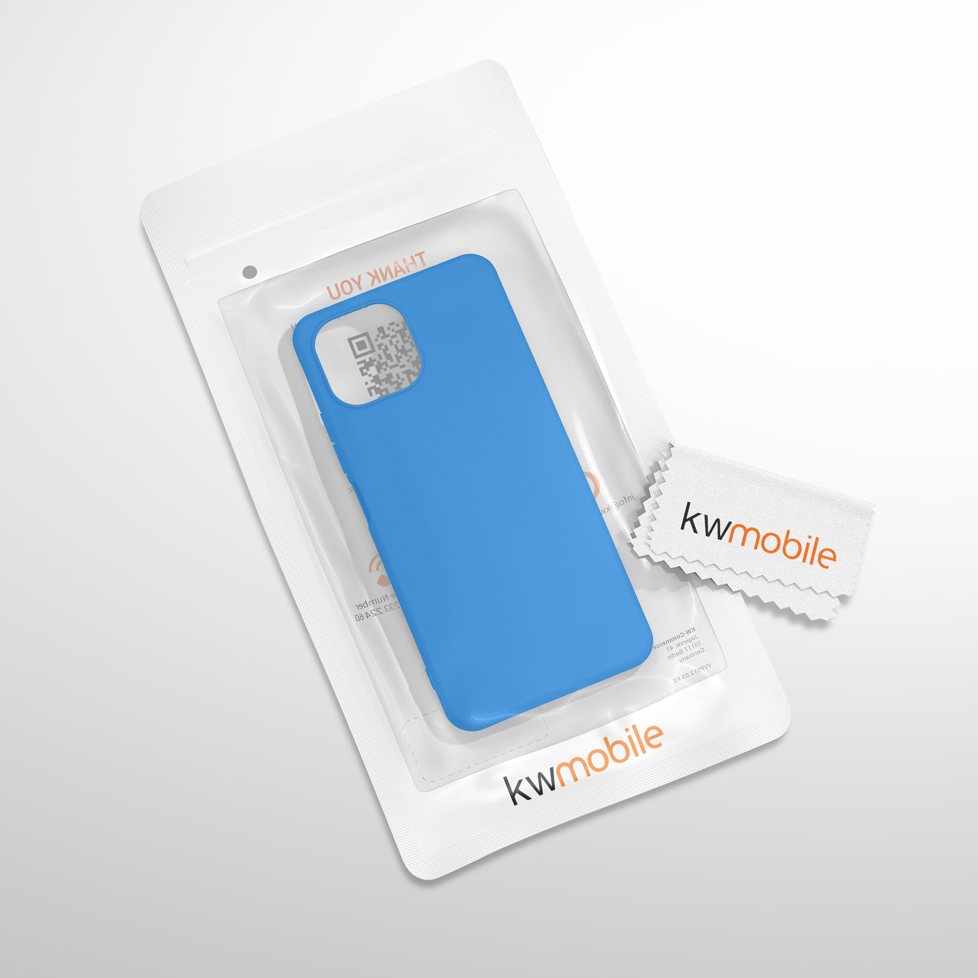 Kryt na mobil Xiaomi 11 Lite NE kwmobile TPU zářivě modrý