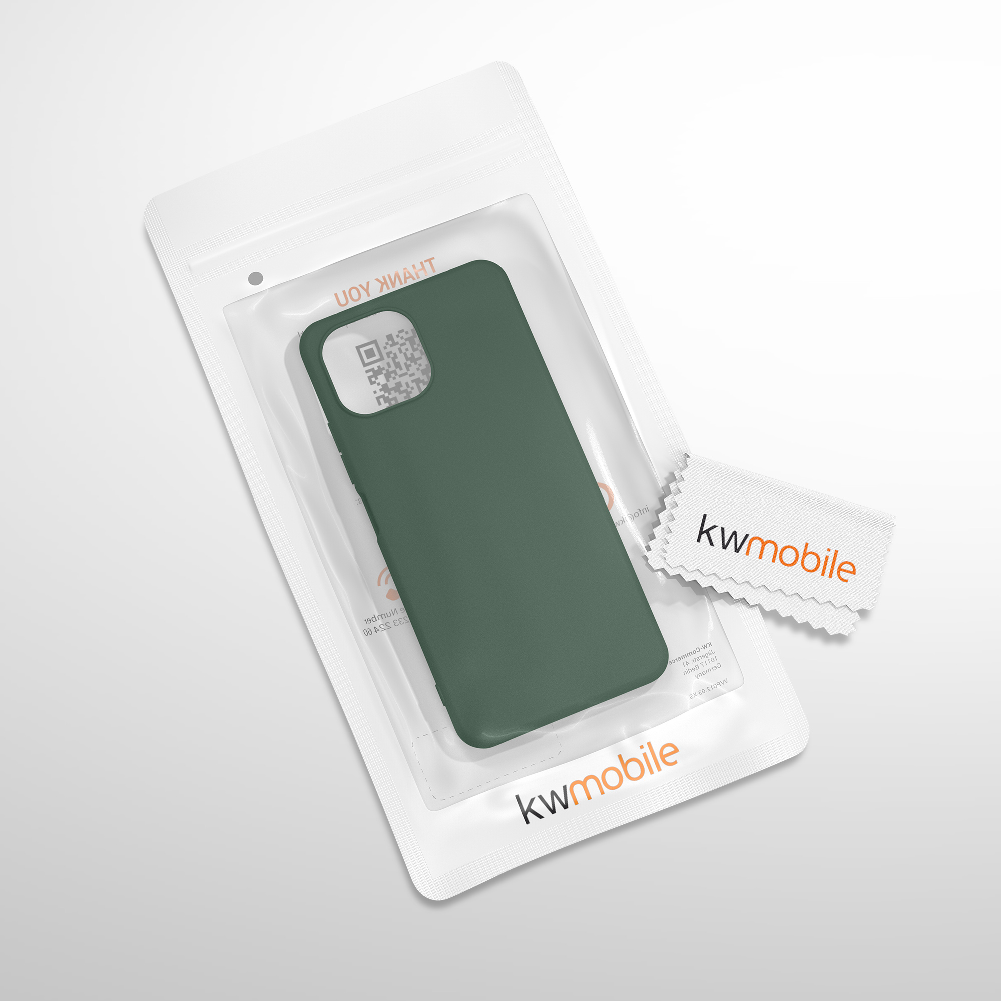 Kryt na mobil Xiaomi 11 Lite NE kwmobile TPU mechová zelený