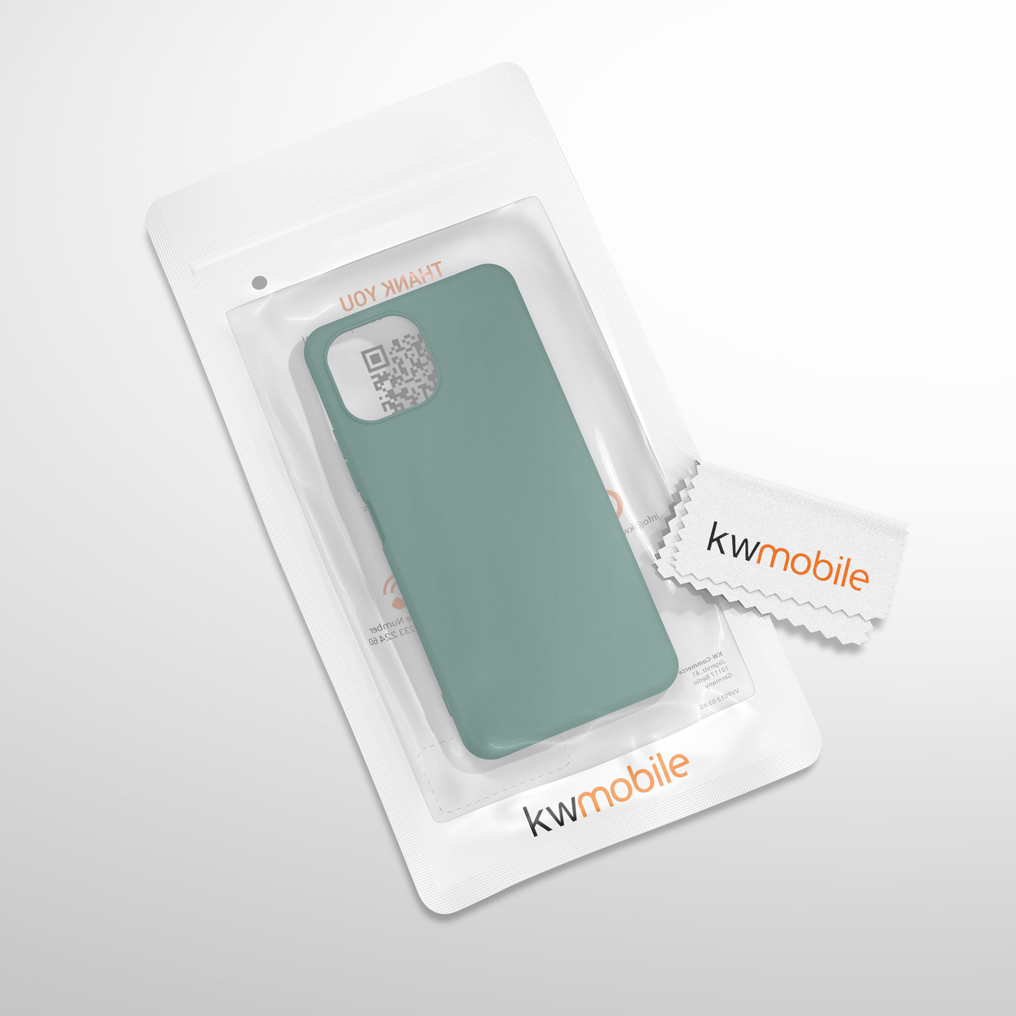 Kryt na mobil Xiaomi 11 Lite NE kwmobile TPU modro-zelený