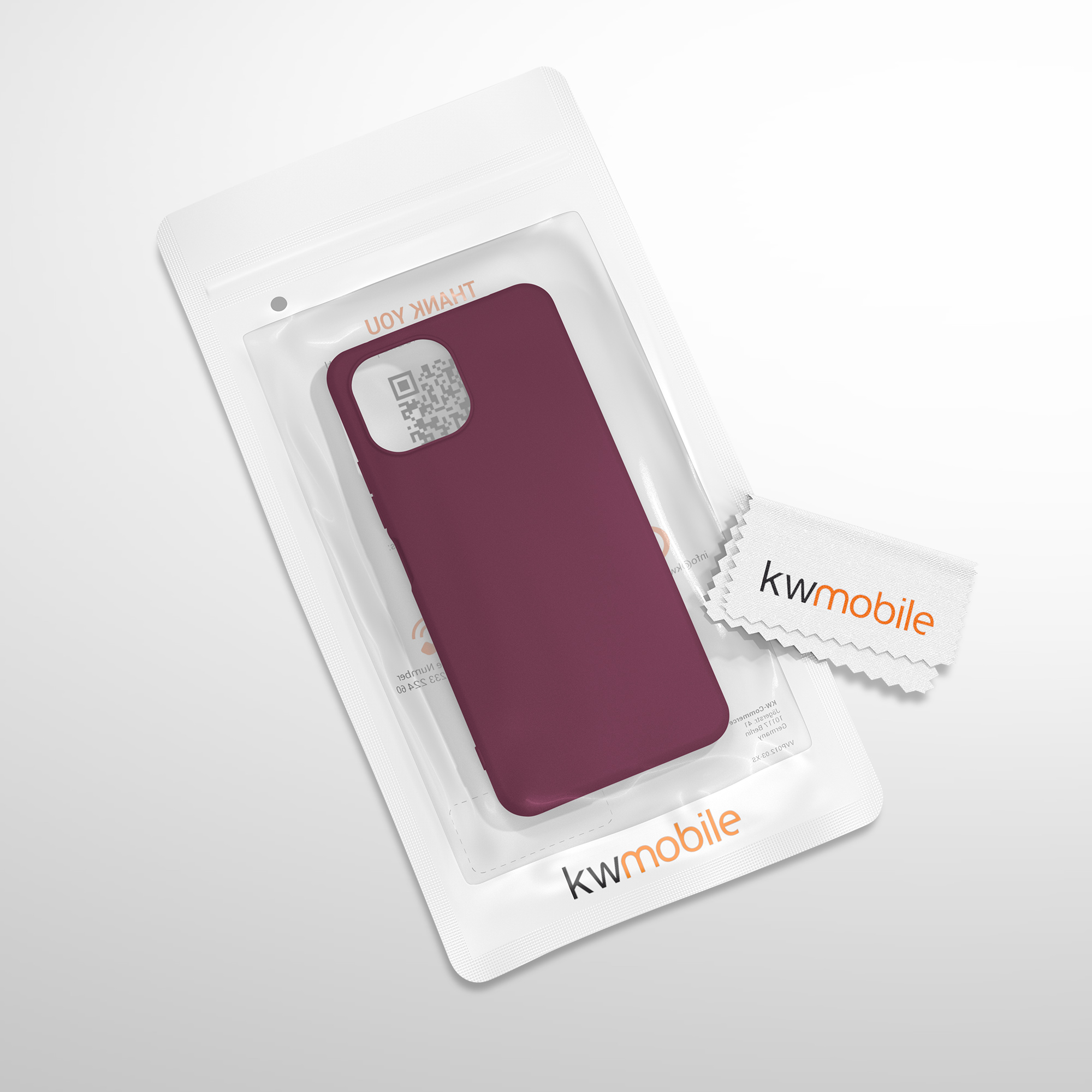 Kryt na mobil Xiaomi 11 Lite NE kwmobile TPU bordeaux fialový