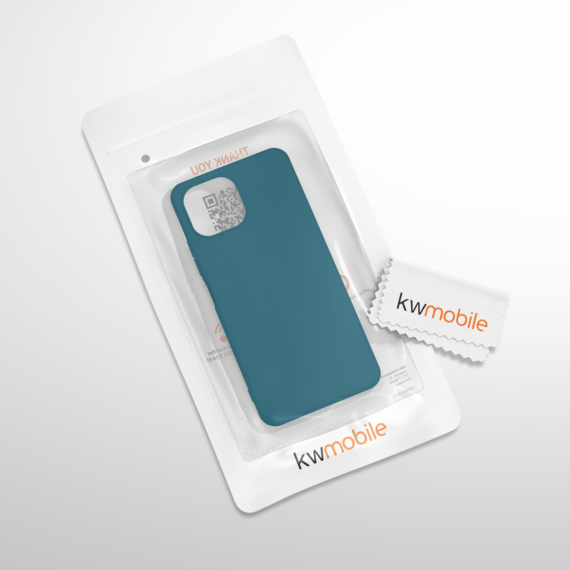 Kryt na mobil Xiaomi 11 Lite NE kwmobile TPU matně modrozelený