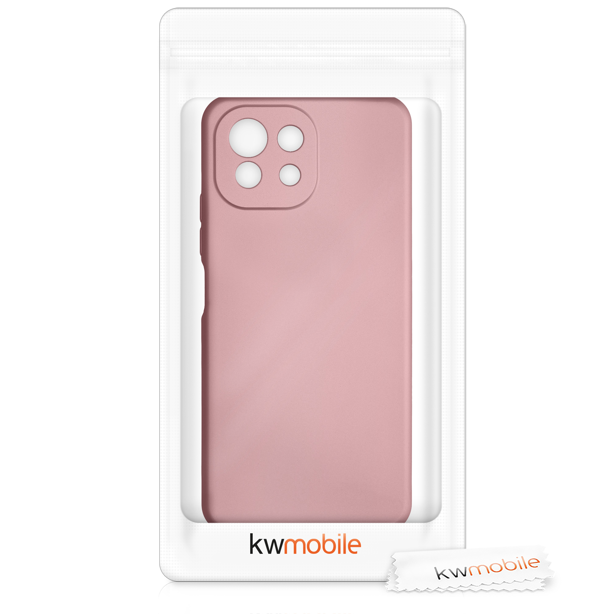 Metalický kryt na mobil Xiaomi 11 Lite NE metalicky růžové zlato