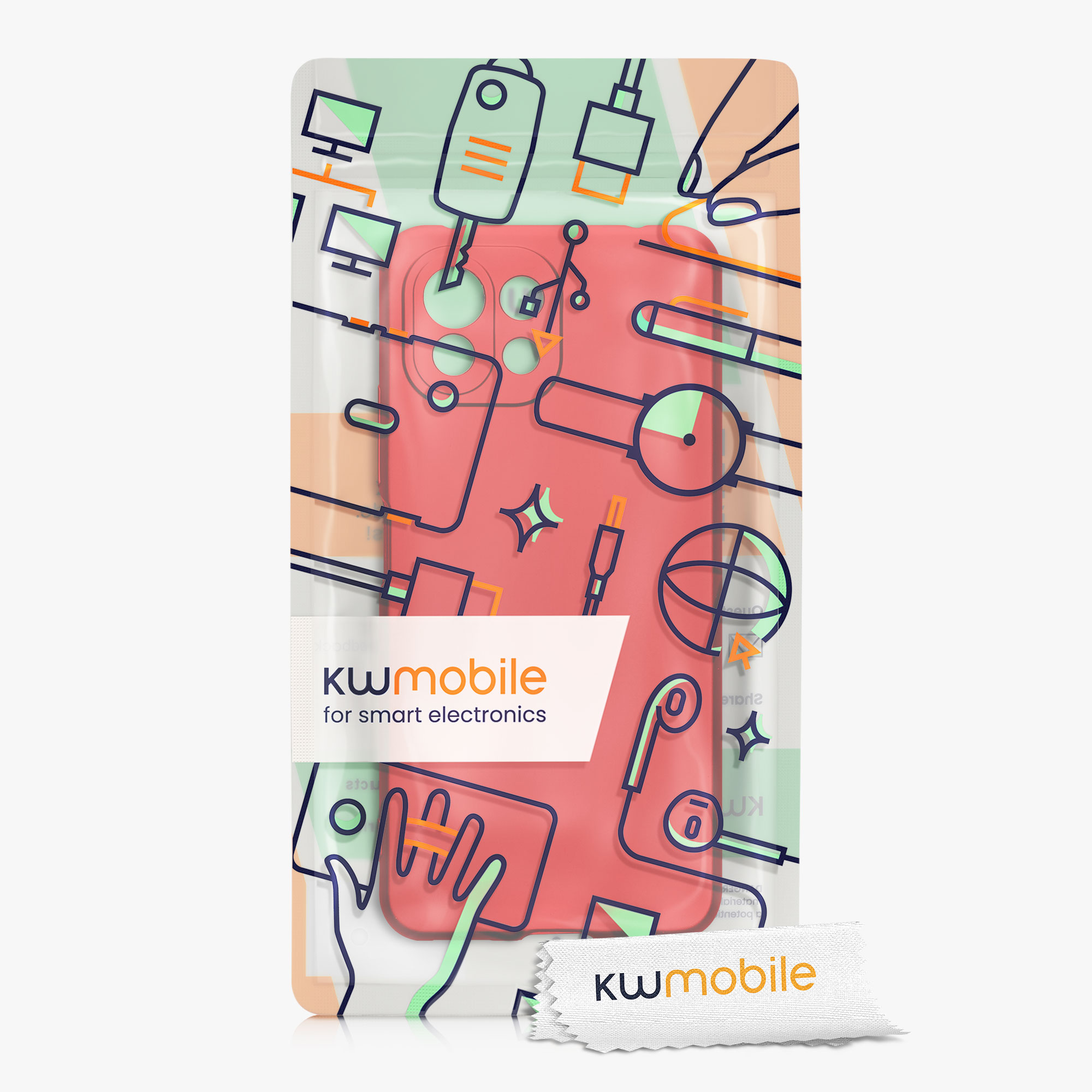 Metalický kryt na mobil Xiaomi 11 Lite NE metalicky tmavě červený