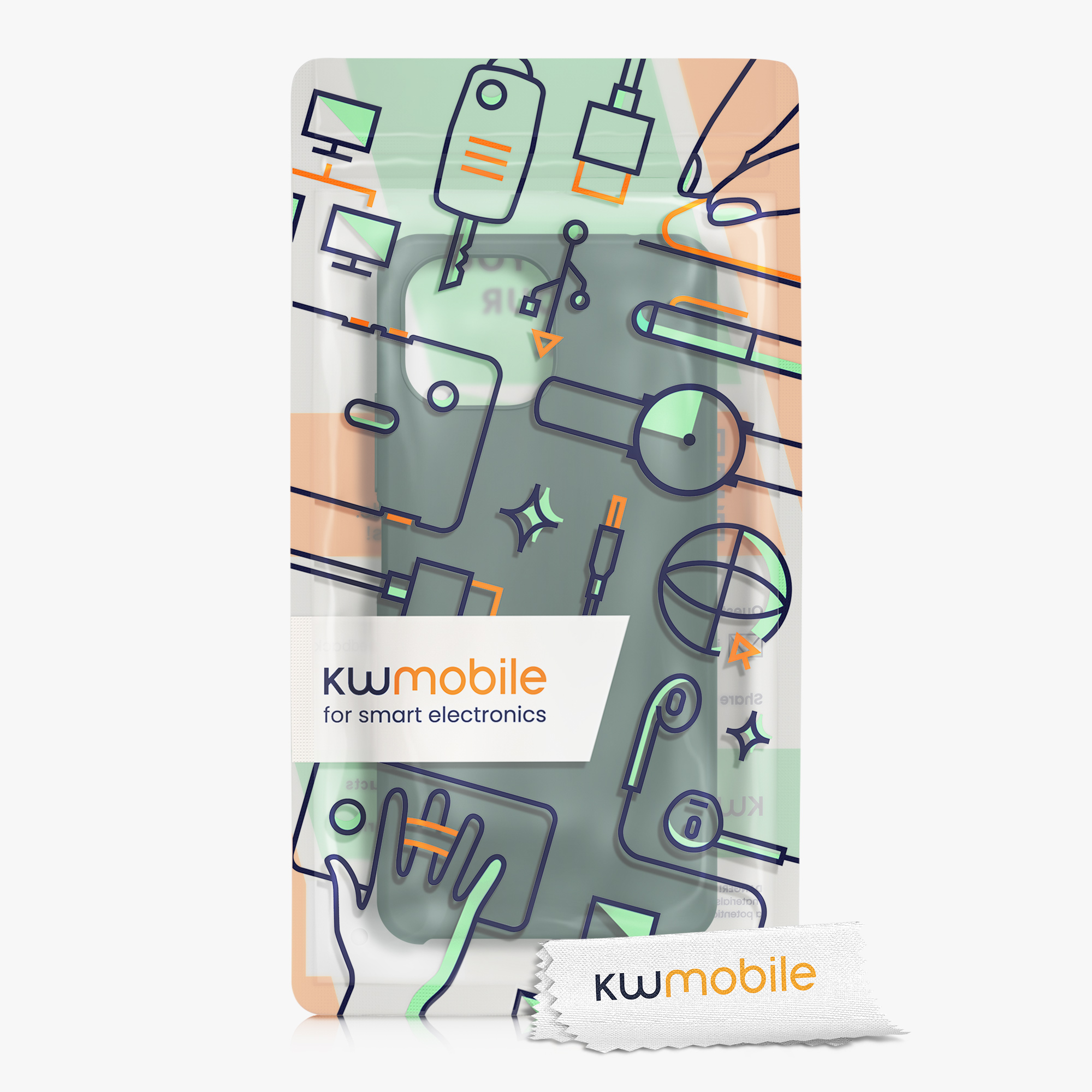 Kryt na mobil Xiaomi 11 Lite NE kwmobile TPU mechová zelený
