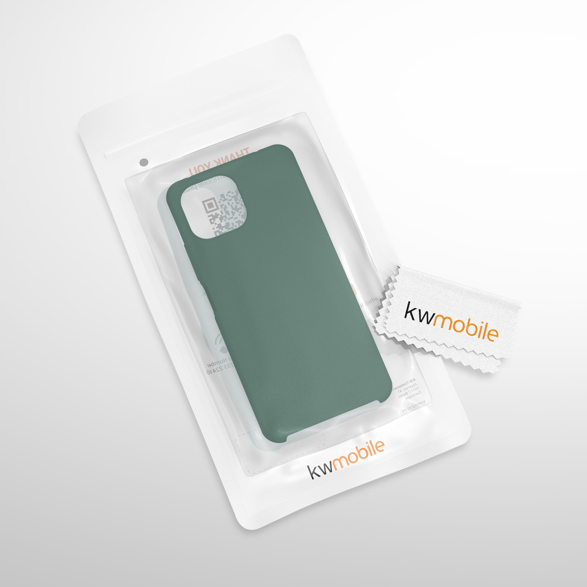 Kryt na mobil Xiaomi 11 Lite NE kwmobile TPU modro-zelený