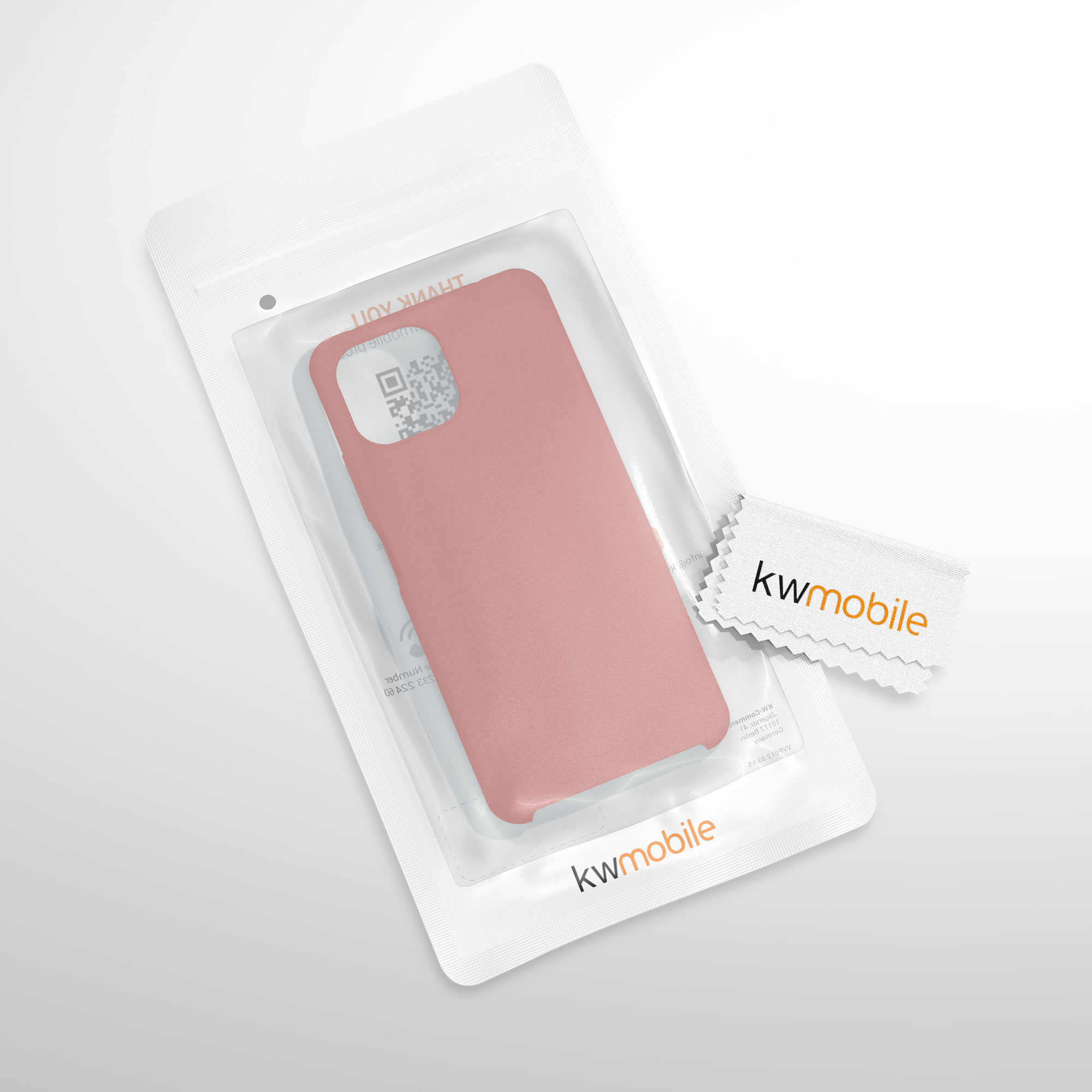 Kryt na mobil Xiaomi 11 Lite NE kwmobile TPU zimní růžový