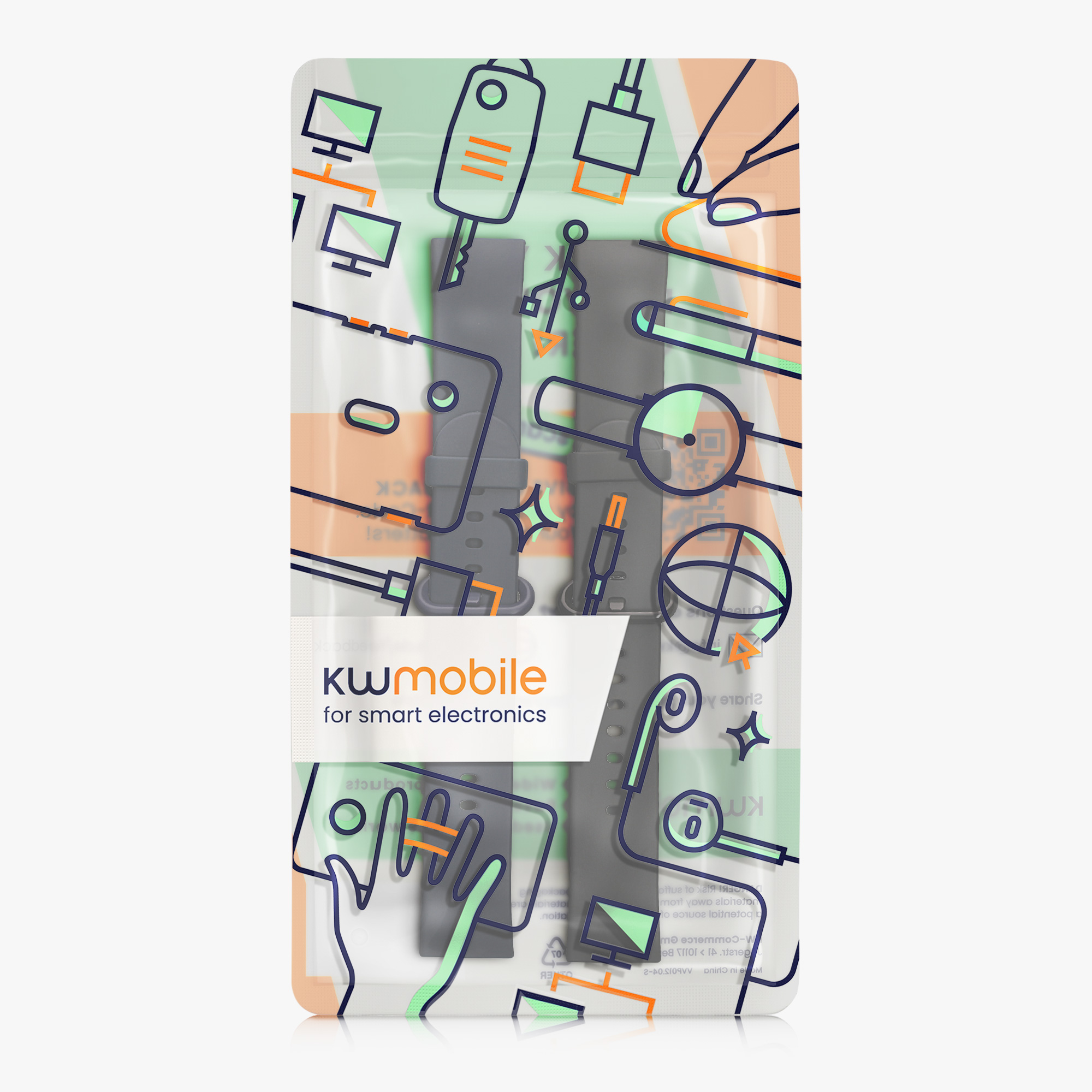 Řemínek kwmobile pro Xiaomi Mi Watch Lite / Redmi Watch - Černá / tmavě modrá