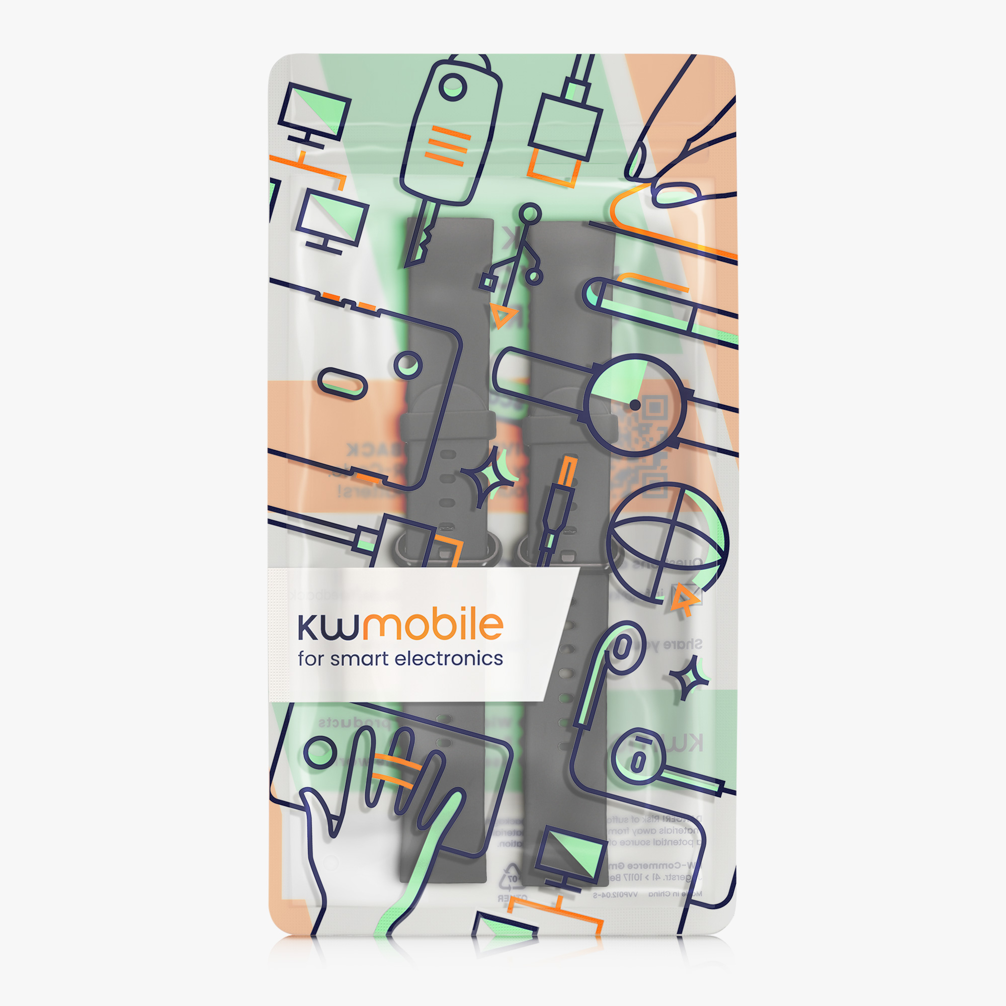 Řemínek kwmobile pro Xiaomi Mi Watch Lite / Redmi Watch - Černá / černá