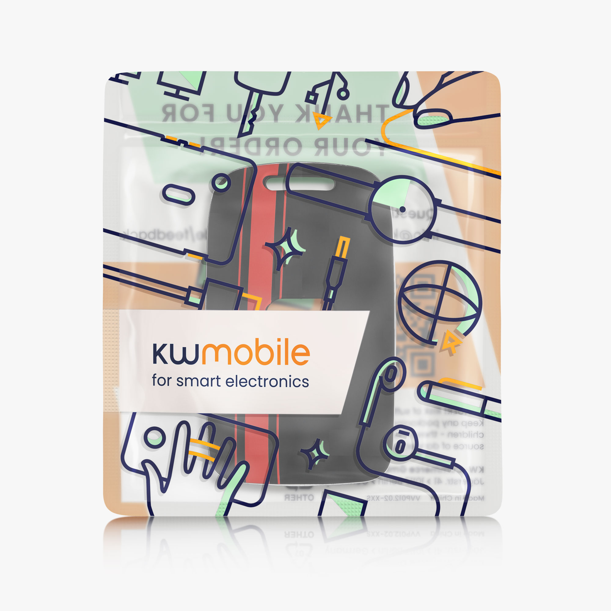 kwmobile pouzdro na klíč Renault 4 - Rally Stripe červená / černá